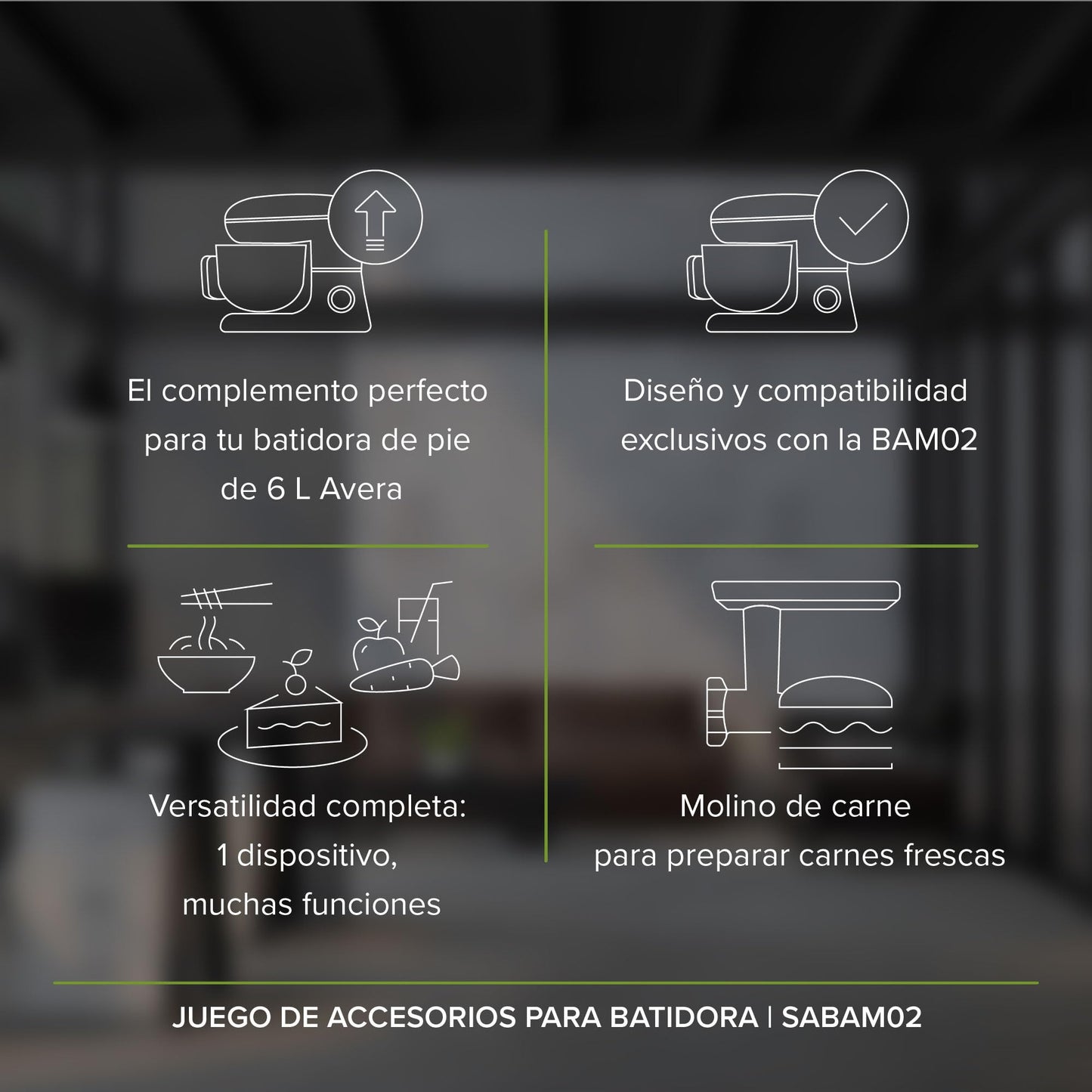 AVERA Juego de accesorios para batidora SABAM02