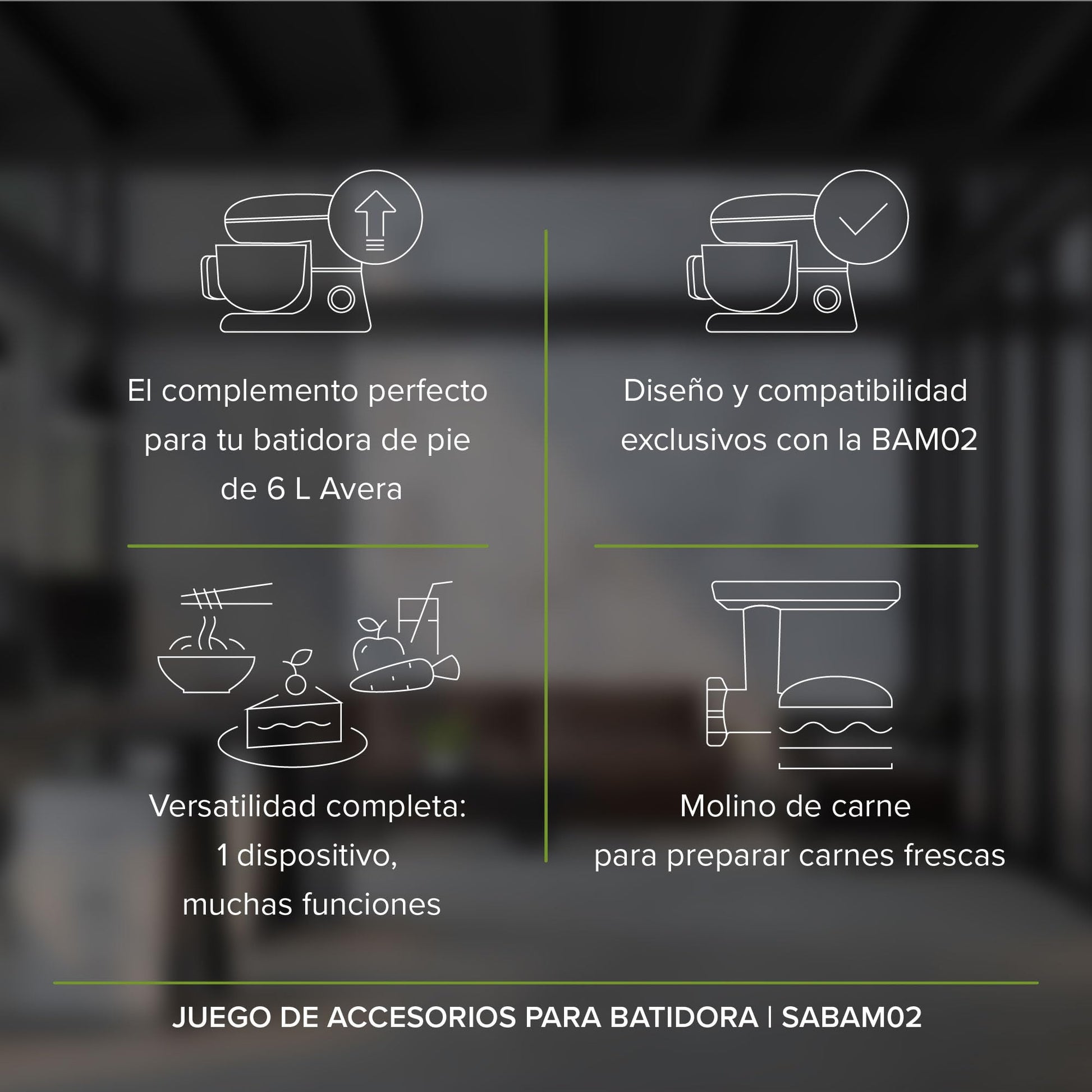 AVERA Juego de accesorios para batidora SABAM02