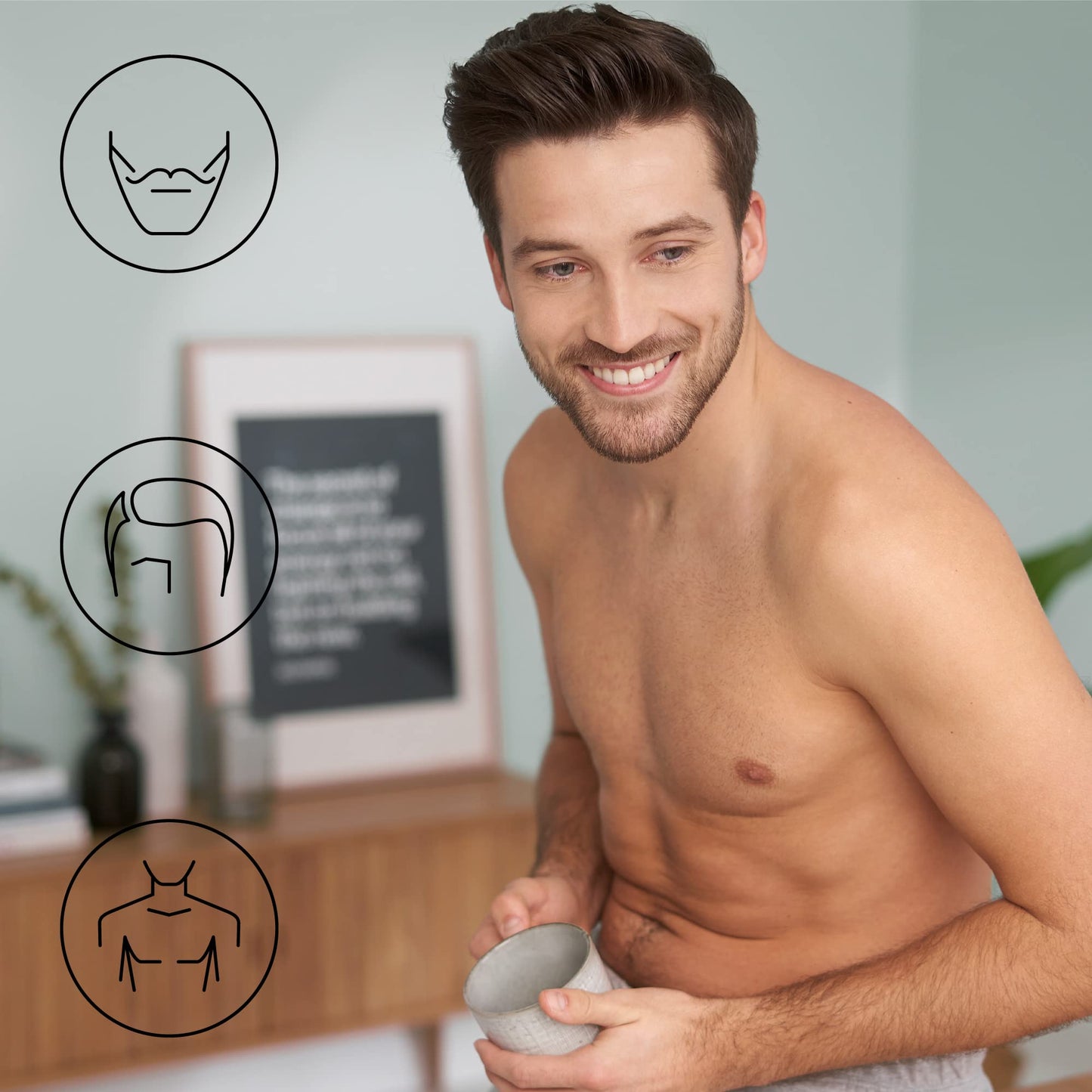 Trimmer Panasonic Gris Mate 39 Configuraciones para Barba, Cabello y Corporal para Hombres
