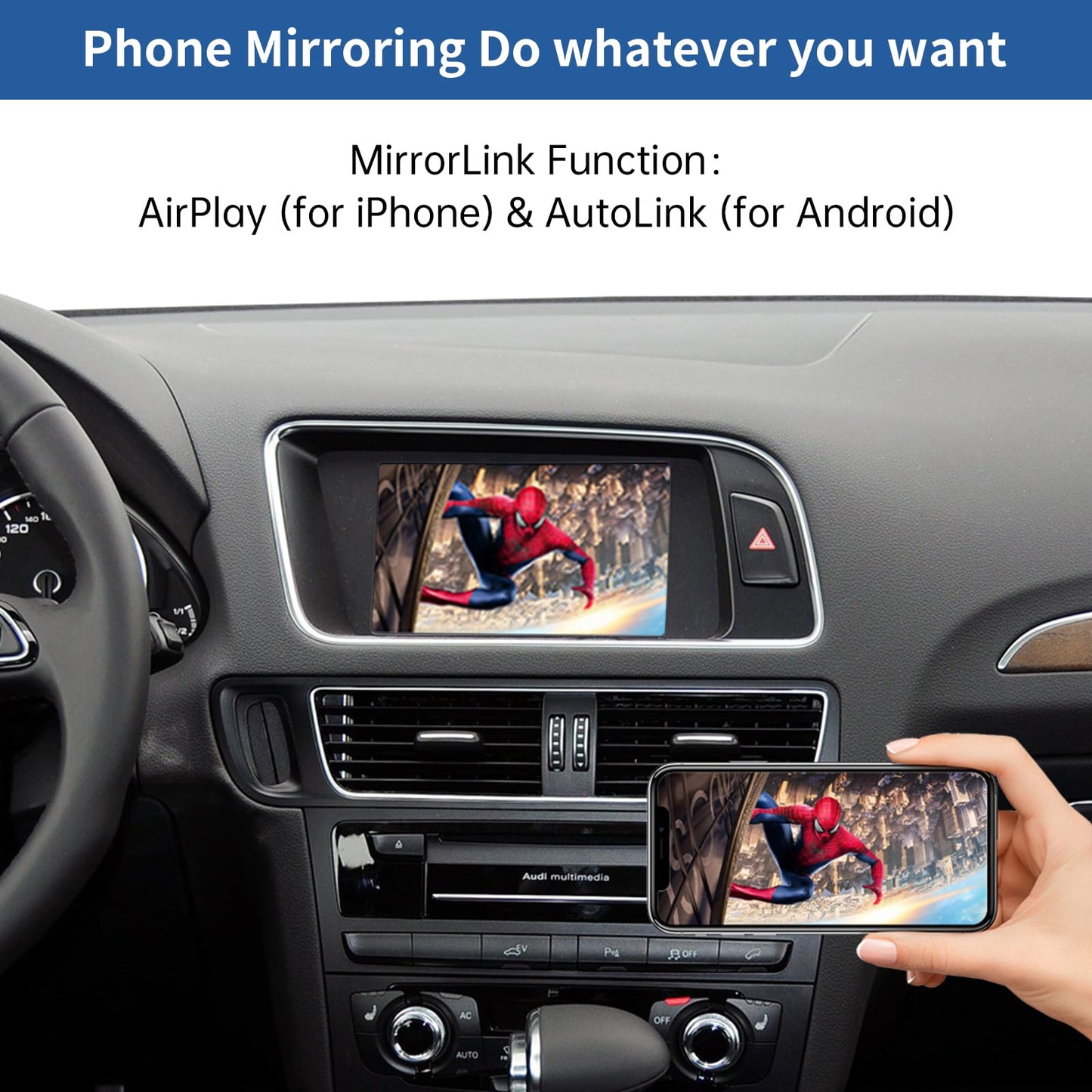Road Top CarPlay Retrofit Kit para Audi A4 A5 S4 S5 RS4 RS5 Q5 con 3G MMI