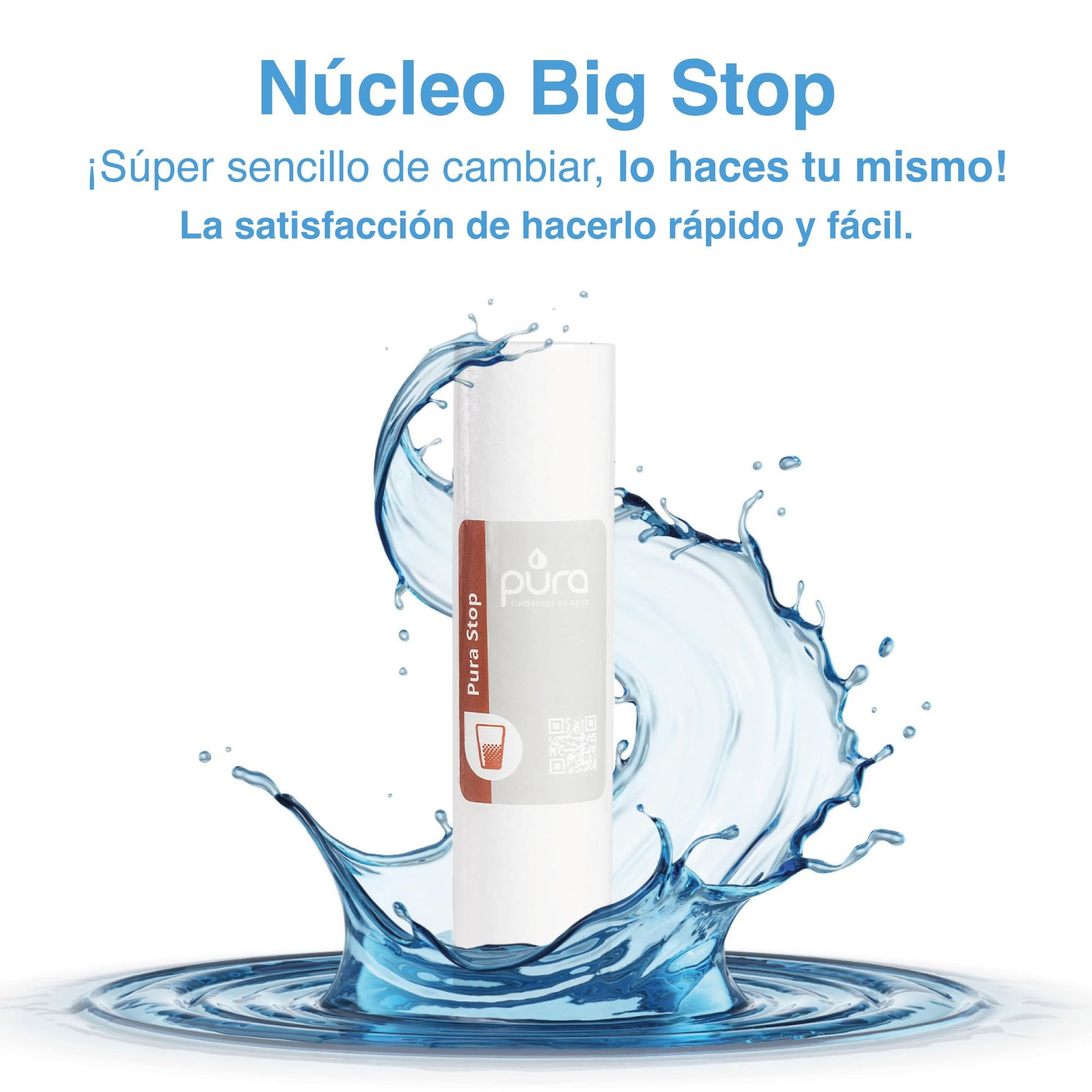 Repuesto Filtro de Agua Pura Big Stop Compatible Rotoplas triple gradiente 10 5 1 Micrones con Tecnología Patentada para Mayor Efectividad y Rendimiento