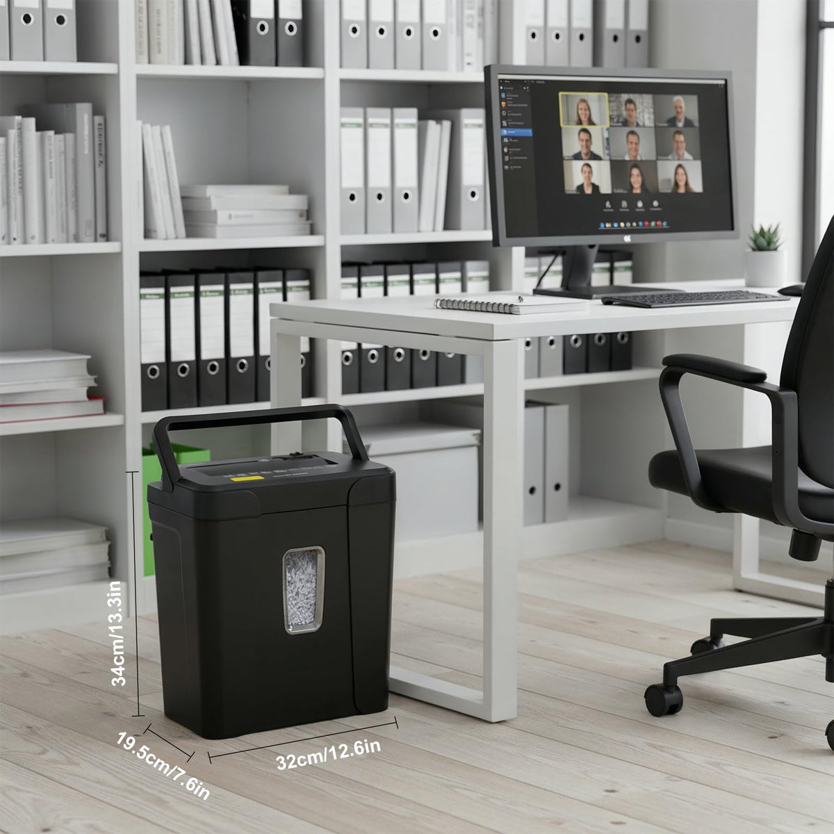 Trituradora de Papel Wingwise Negro para Oficina y Hogar 14 Hojas
