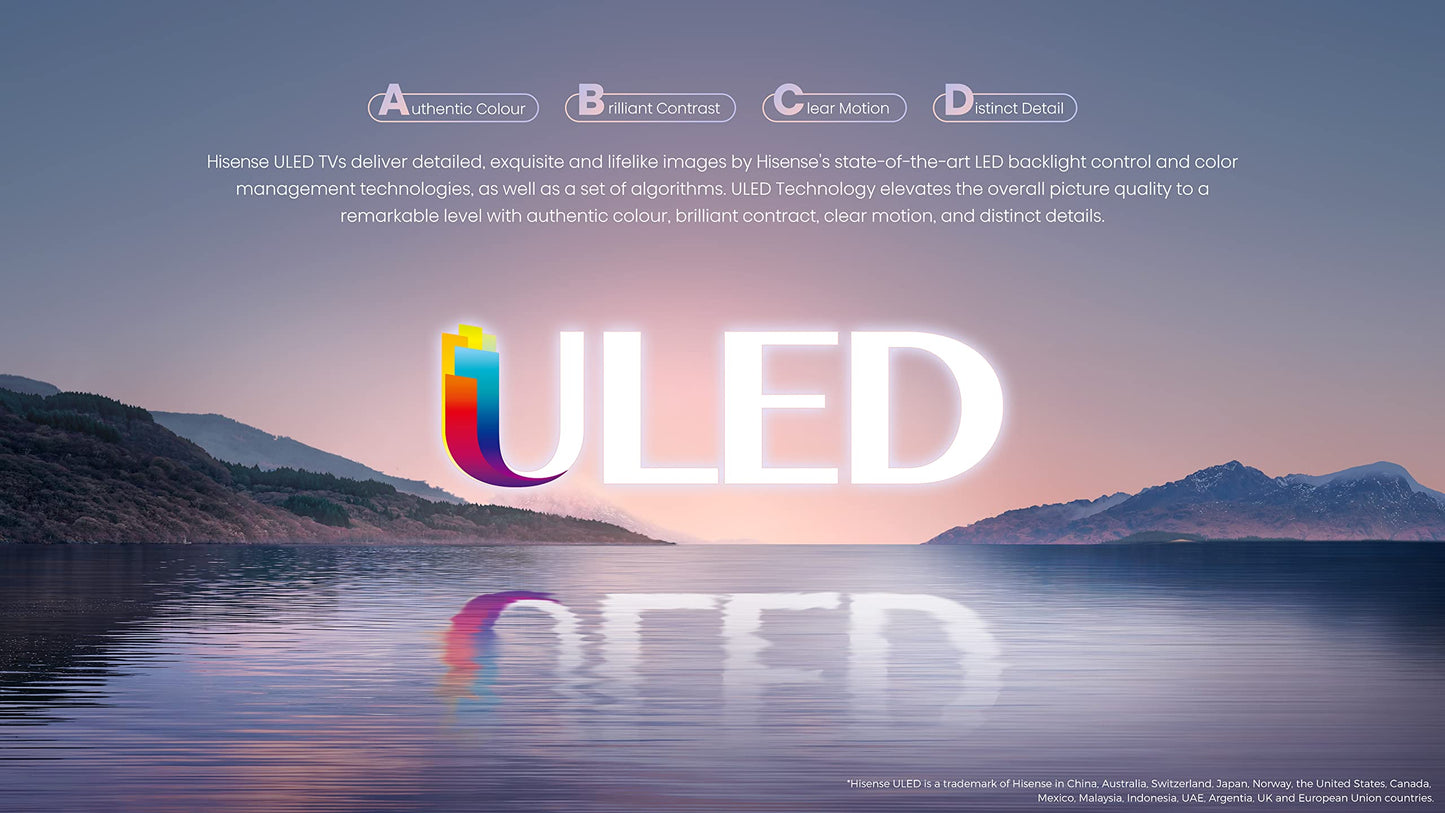 Hisense ULED 4K Premium 75U6H Quantum Dot QLED Series 75 Pulgadas Smart Google TV, Dolby Vision Atmos, Control Remoto de Voz, Compatible con Alexa (Modelo 2022)