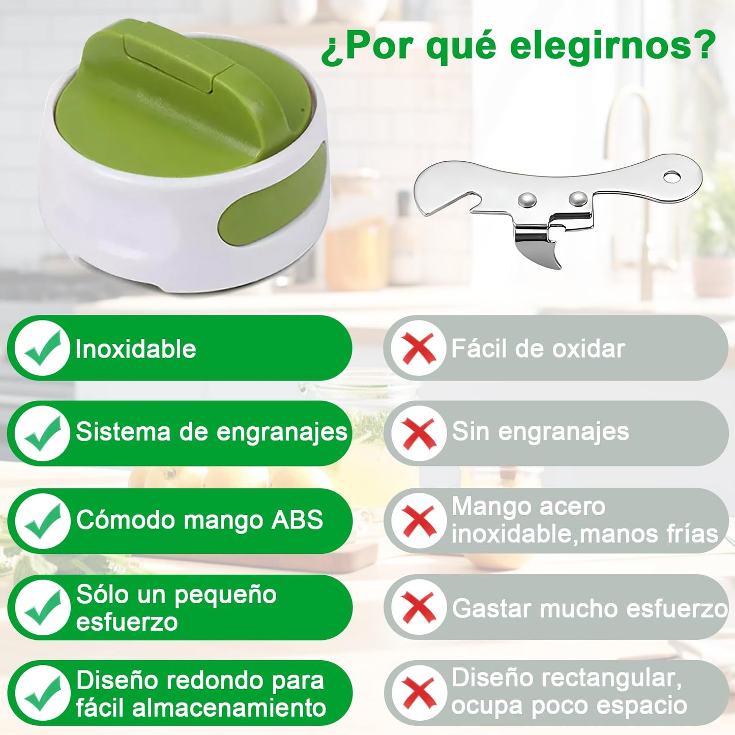 Compact can opener, stainless steel can opener, sharp stainless steel cutting wheel, easy to use, suitable for various occasions such as kitchen, cooking, party, camping, outing, etc