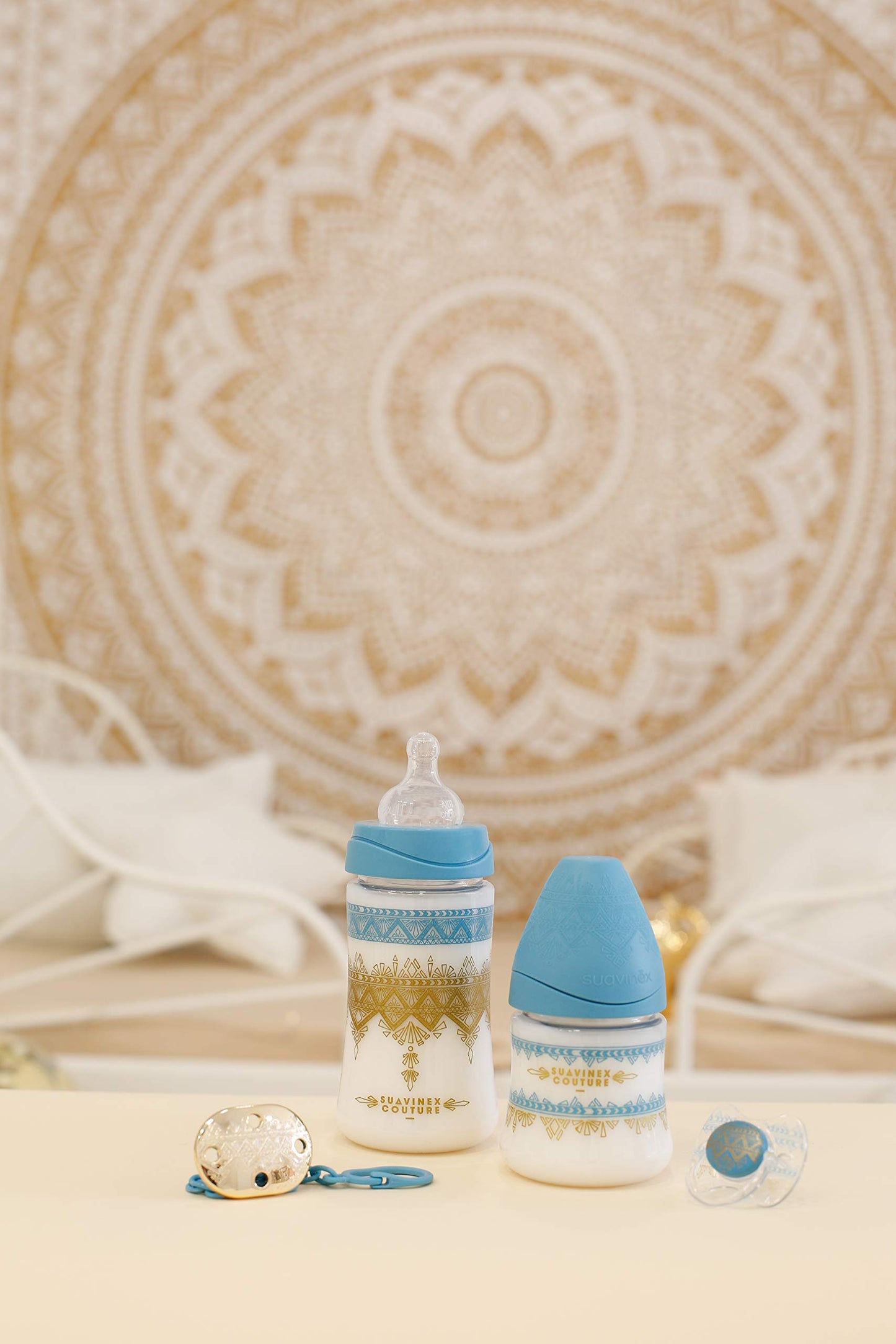 Chupete Suavinex Premium Azul Claro con Tetina Fisiológica de Silicona para Bebés de 0-4 Meses