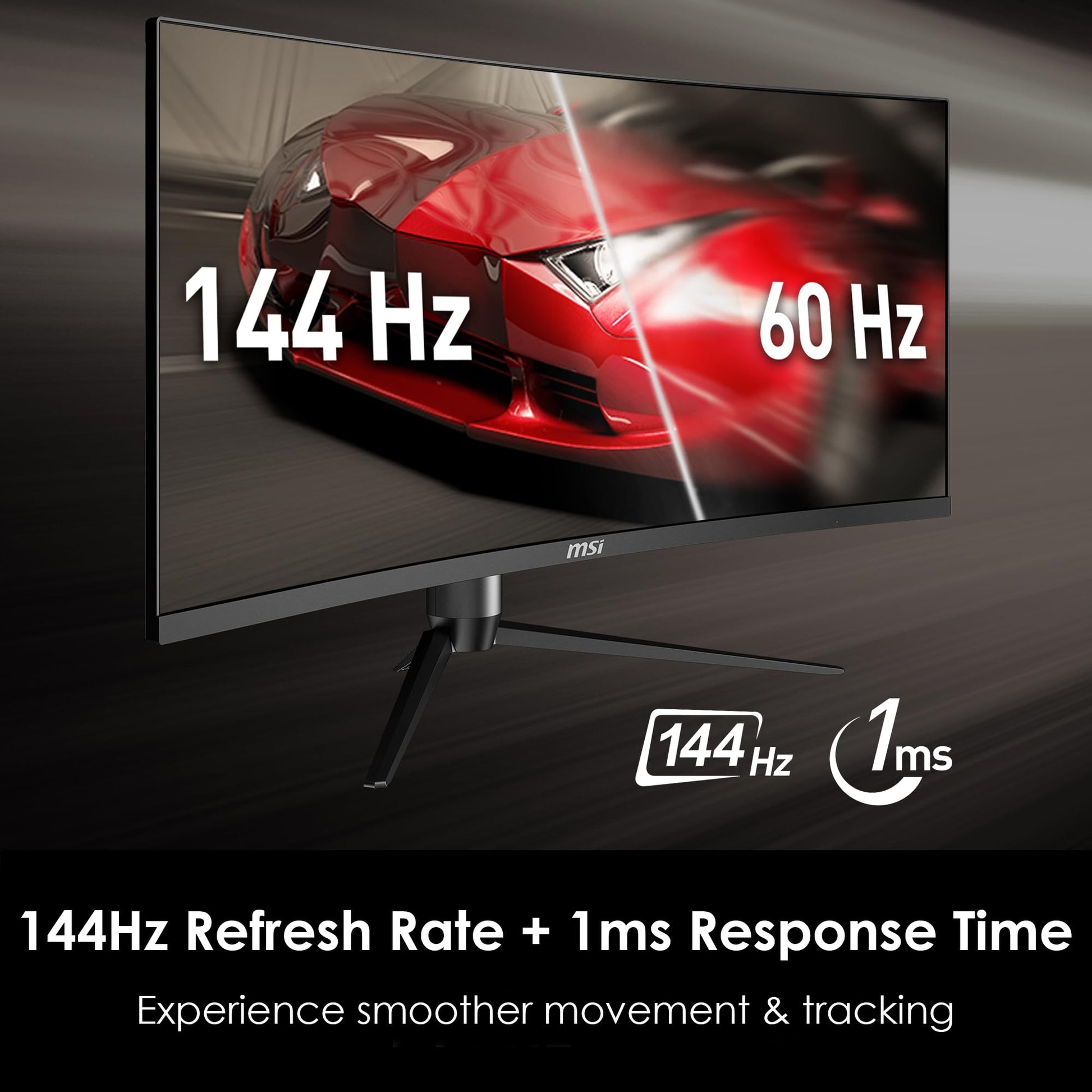 MSI Optix MAG342CQR 1500R Curvatura 21:9 Relación de aspecto bisel estrecho 1ms 3440 x 1440 (UWQHD) 144Hz Índice de actualización inclinación/giro/altura/pivote ajuste de 34 pulgadas AMD Freesync Gaming Monitor curvo, negro