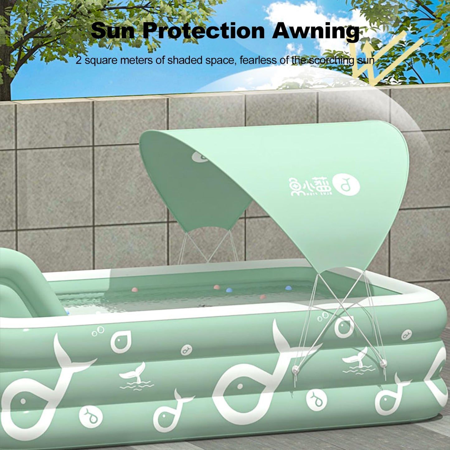 Piscina Hinchable Ergocar Azul con Tobogán Incorporado para Niños y Adultos