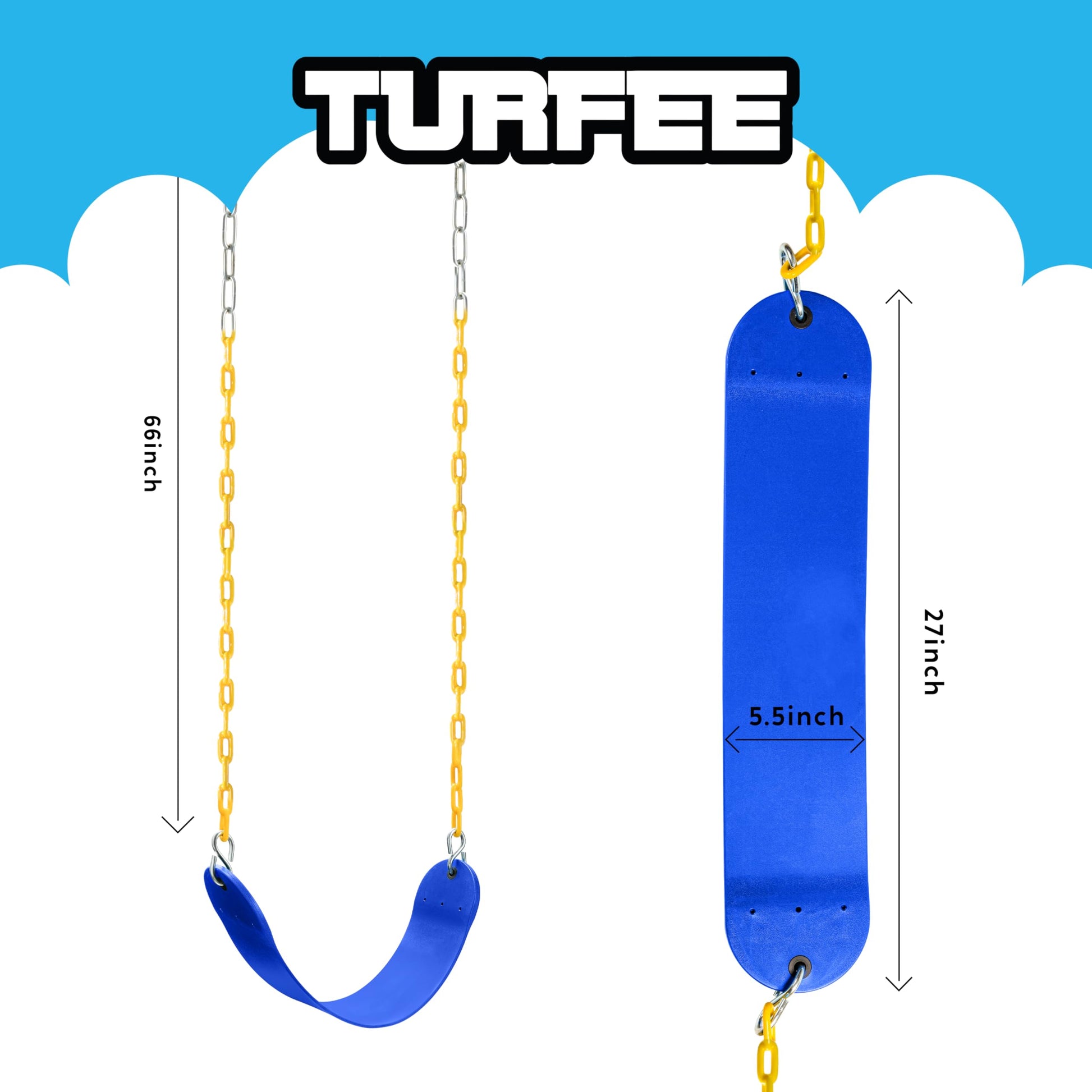 Juego de Columpios Tuffee Verde con Cadenas Ajustables