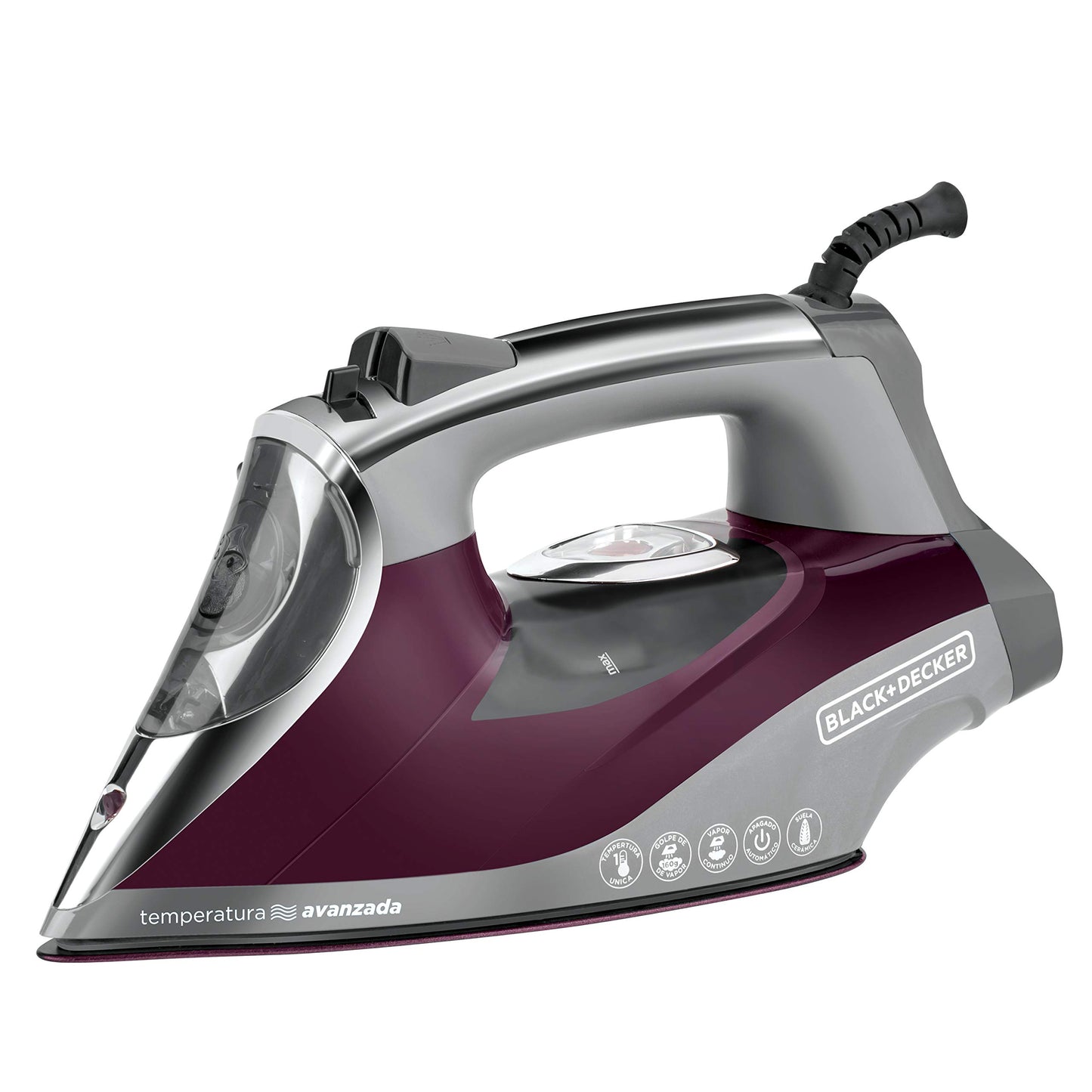 Plancha de Vapor Black + Decker Azul con Temperatura Avanzada y Máxima Protección contra Quemaduras