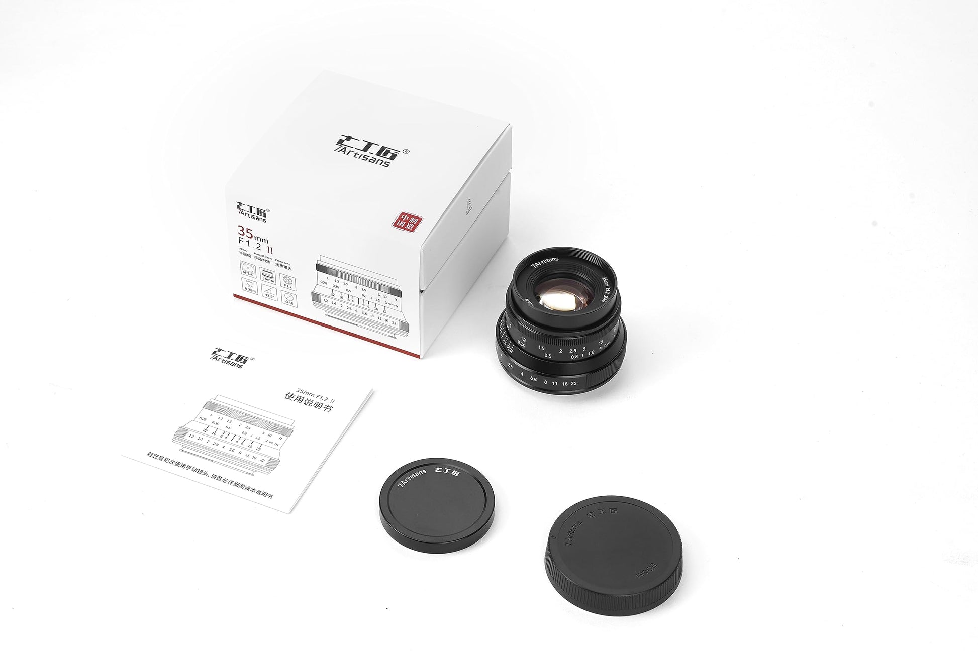 Lente de Retrato APS-C 35mm F1.2 II 7artisans Enfoque Manual para Montura FX Fujifilm X-Cámara