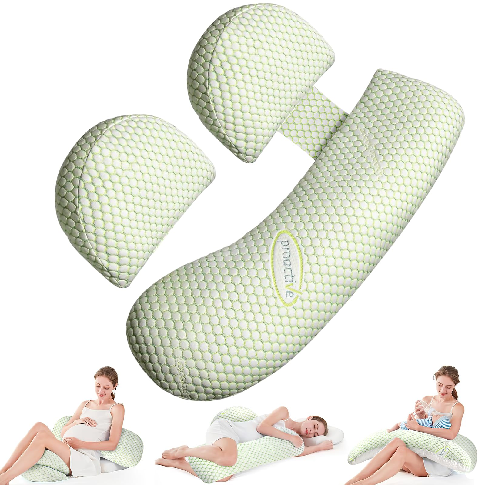 Almohada de Embarazo Cuña Doble para Mujer
