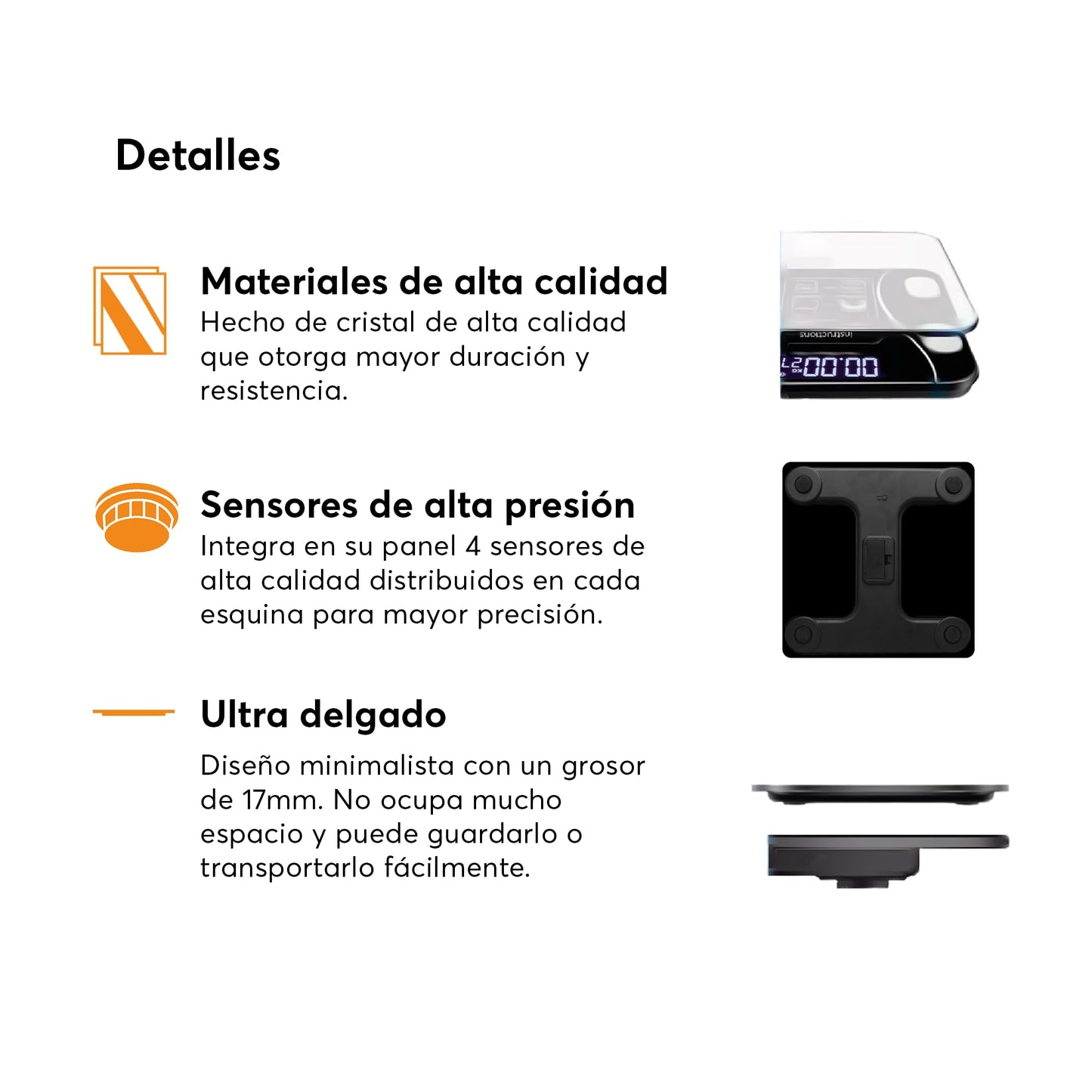Báscula Digital Archy Inteligente Negra con Analizador de Composición Corporal y App Bluetooth Compatible Android y iOS
