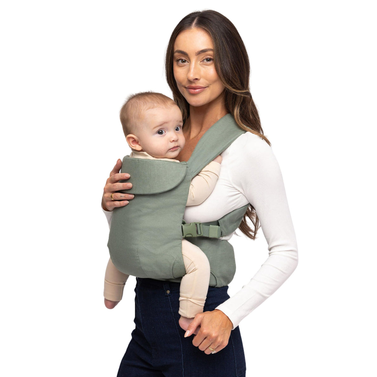 WildBird - Transportador aéreo - 7 a 45 libras - para mamás, papás y cuidadores - 100% fibras de lino europeas naturales - Versátil y ajustable - Tamaño grande - Tela acadiana