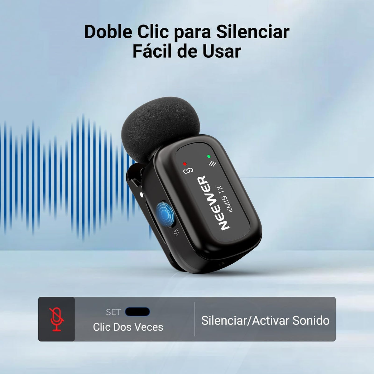 Micrófono Mini NEEWER KM19 Negro Compatible con iPhone 18 Pro/Pro MAX 17 16