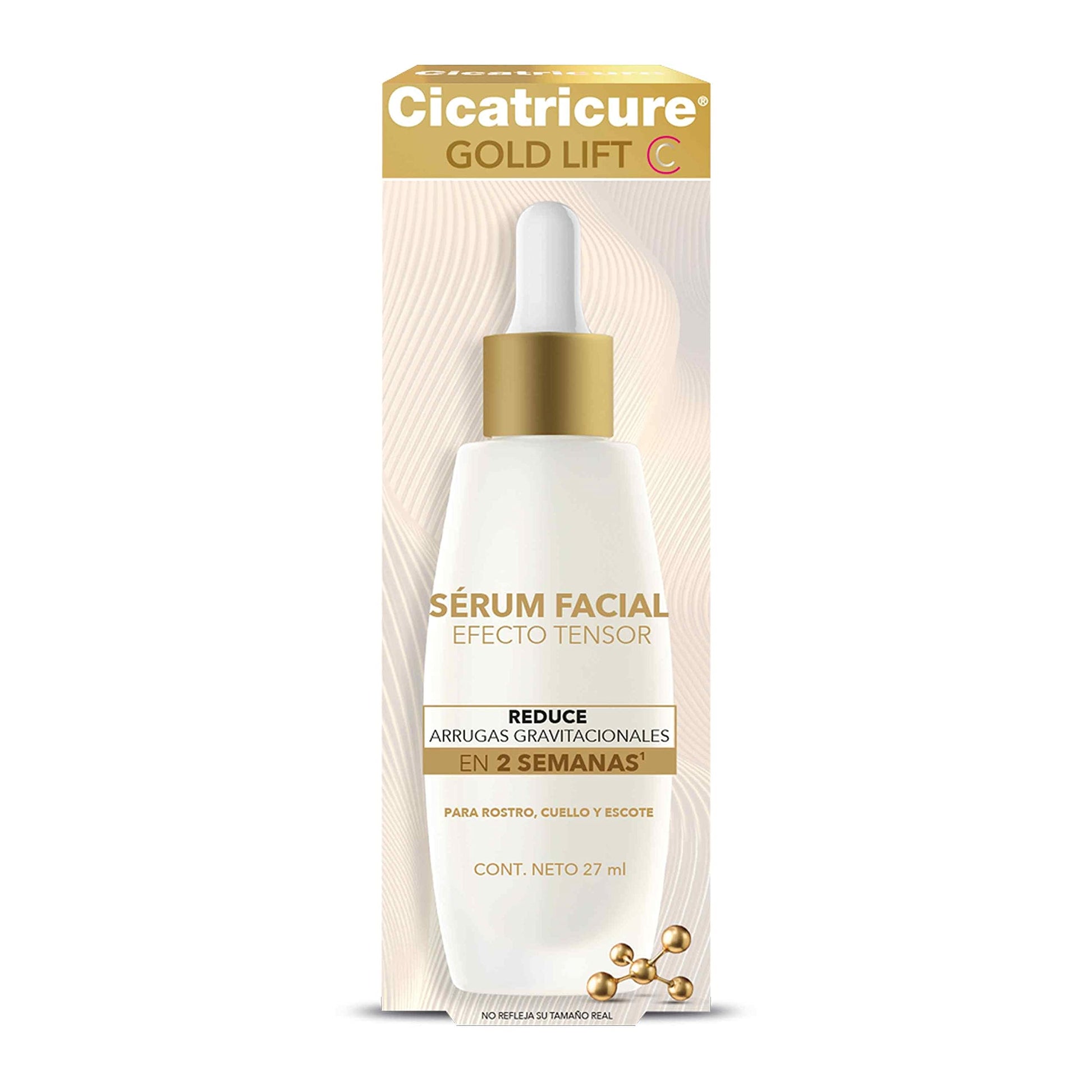 Cicatricure GOLD LIFT Serum Facial, con EFECTO TENSOR para rostro, cuello y escote + GOLD LIFT, Crema de Noche, reduce arrugas gravitacionales