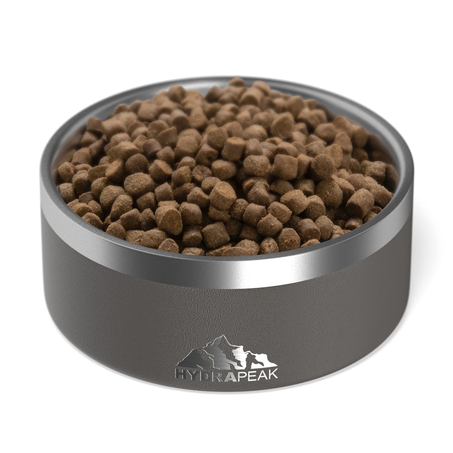 Hydrapeak Cuenco para perro, cuencos antideslizantes de acero inoxidable para agua o comida (4 tazas, grafito)