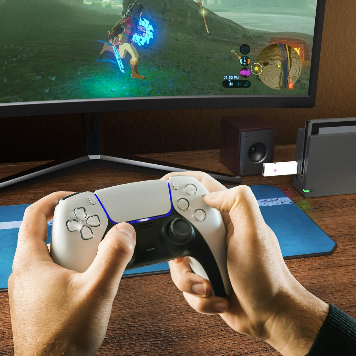 Adaptador Bluetooth USB MAYFLASH Magic-X Azul Compatible PS5, PS4, Xbox Series S/X, Xbox One, Switch, macOS, Windows, Raspberry Pi