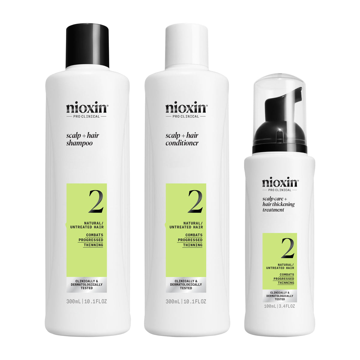Kit Sistema de Cuidado Capilar Nioxin 2 Cabello Fino Adelgazamiento Progresivo
