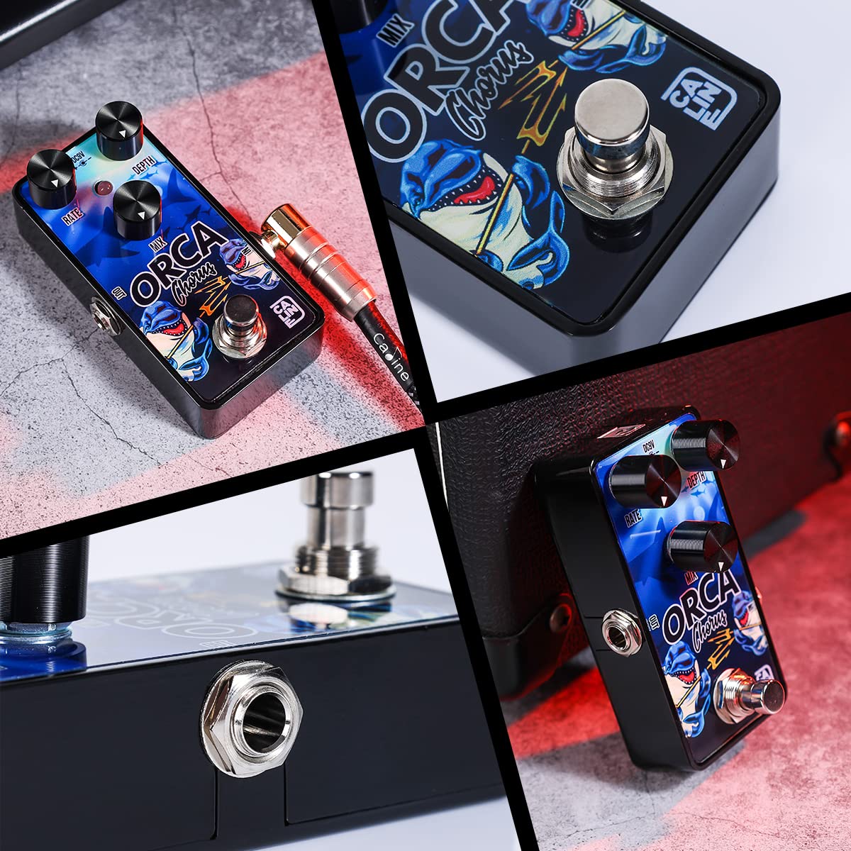 Caline G003 ORCA Chorus: Pedal de Efecto para Guitarra, Coro, G Series Classic Digital Corus Effect Pedal de los sonidos de los años 80 para guitarra eléctrica y bajo