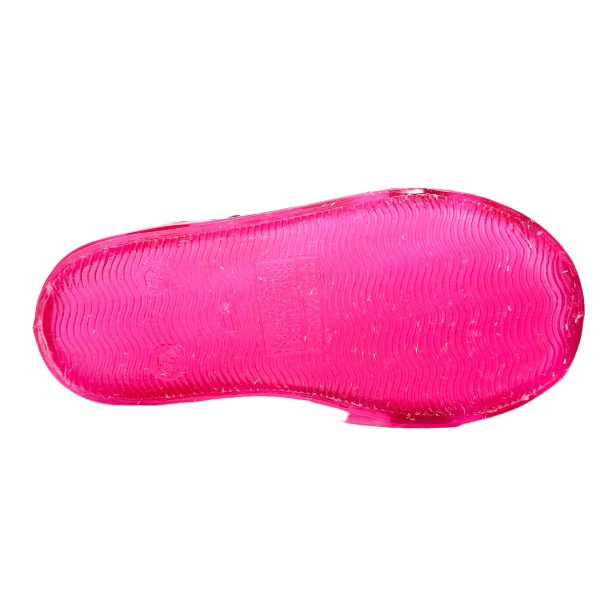 Bubble gummers Huarache Entrenador para IR al baño para Niño y Niña de Plástico Resistente con Adorno (FIUSHA Cristal, Sistema Tallas Calzado JP, Bebé, Medición, 17.0 cm)