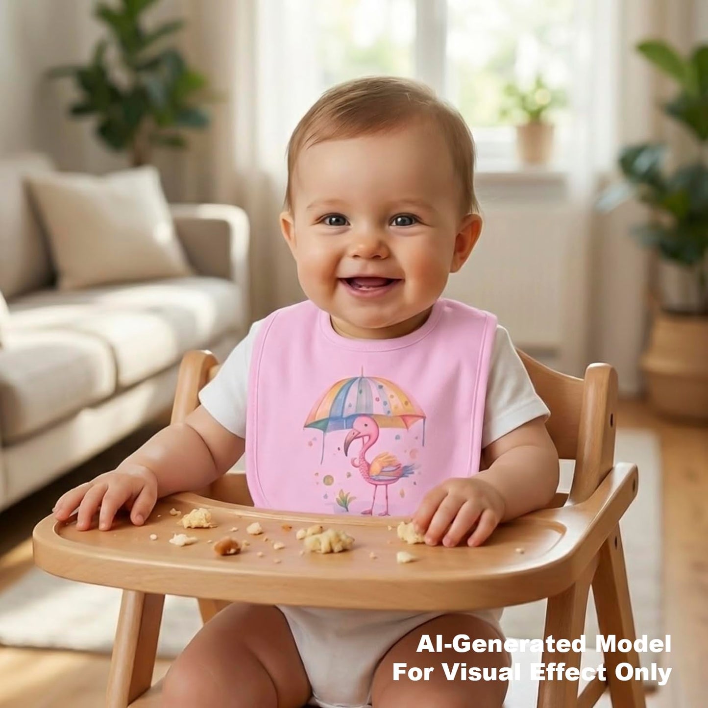 Maiwa - Juego de 6 baberos para bebé, 100% algodón, impermeable, cierre a presión, diseño unisex para bebés y niñas, ideal para babear, dentición y alimentación, fácil de limpiar, artículos esenciales duraderos para bebés