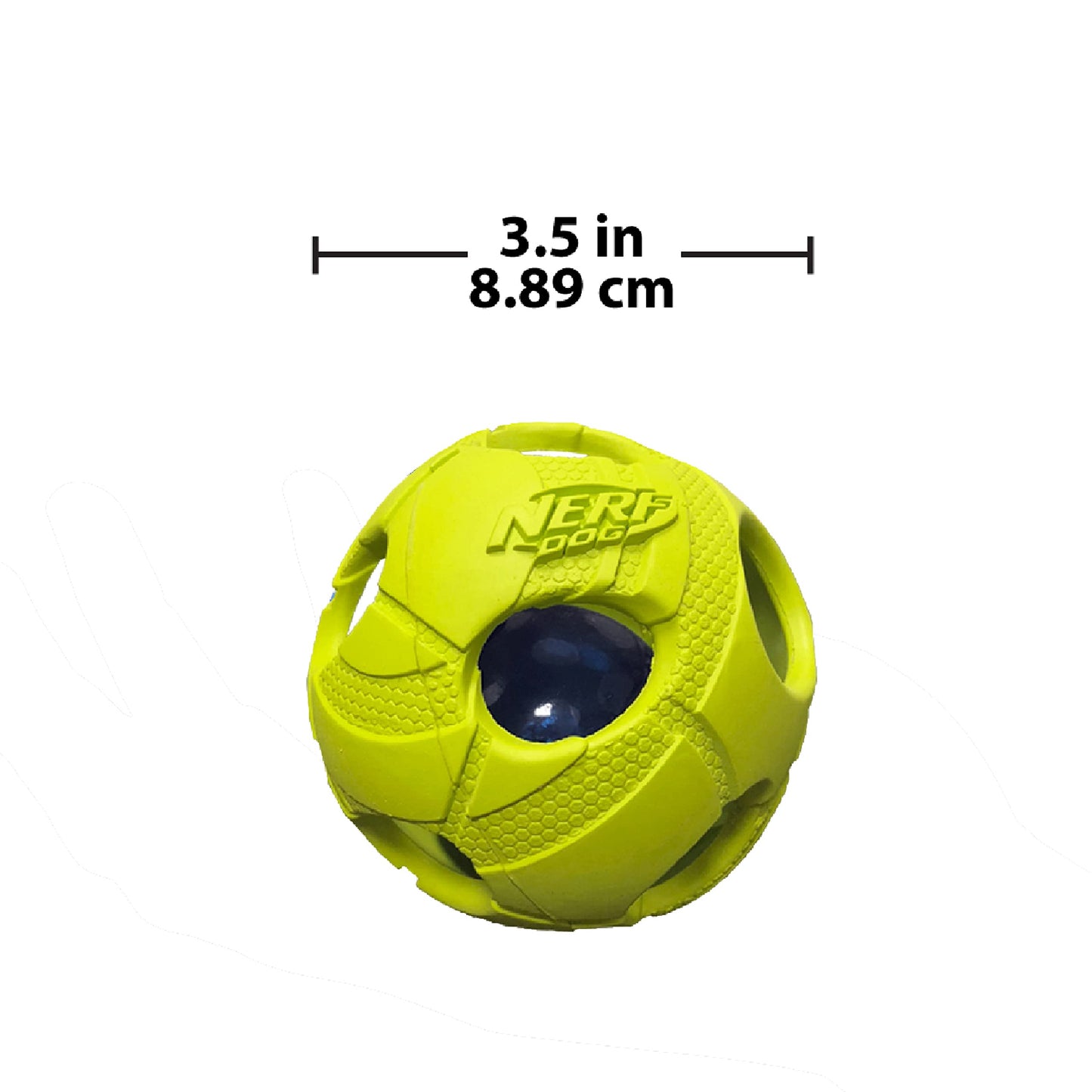 Juguete para Perro Nerf Dog Verde con LED Interactivo, Ligero y Resistente al Agua para Razas Medianas o Grandes