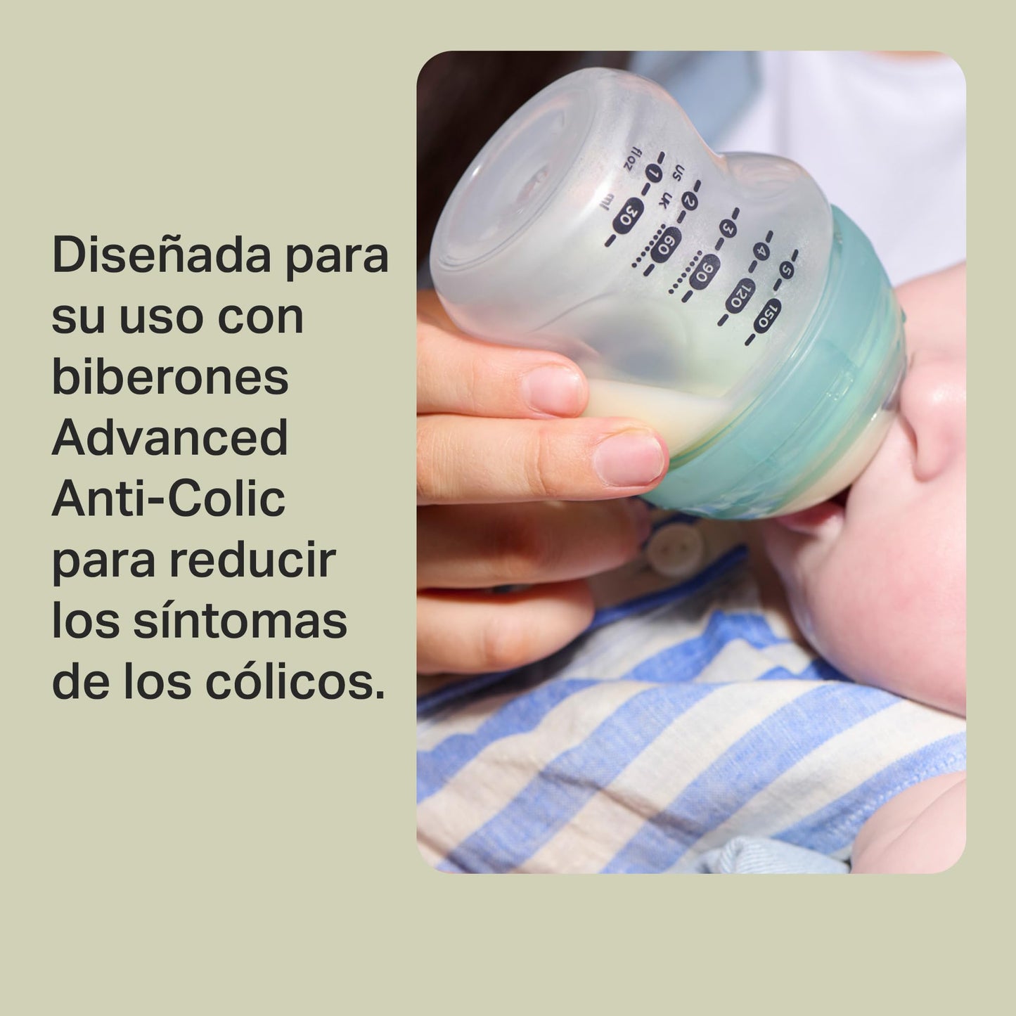 Reemplazo de Tetina Avanzado Tommee Tippee Transparente con Biberón Anticólicos Flujo Lento 0+ Meses