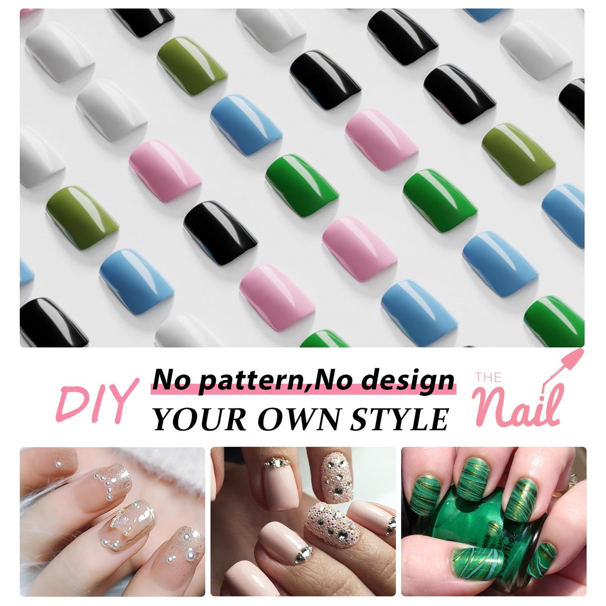 Xcreando Uñas Postizas Cortas Cuadradas Con Pegamento Rojo, Uñas Postizas Cortas Cuadradas Con Pegamento, Uñas Postizas De Gel Suave, Uñas Postizas Cortas Para Mujeres, Rojo Brillante 0,04 Onzas Líq