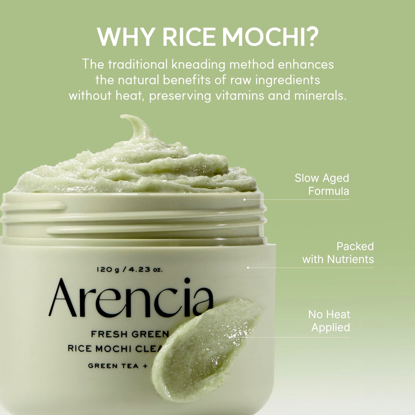 ARENCIA - Fresh Green Rice Mochi Cleanser - 120gr