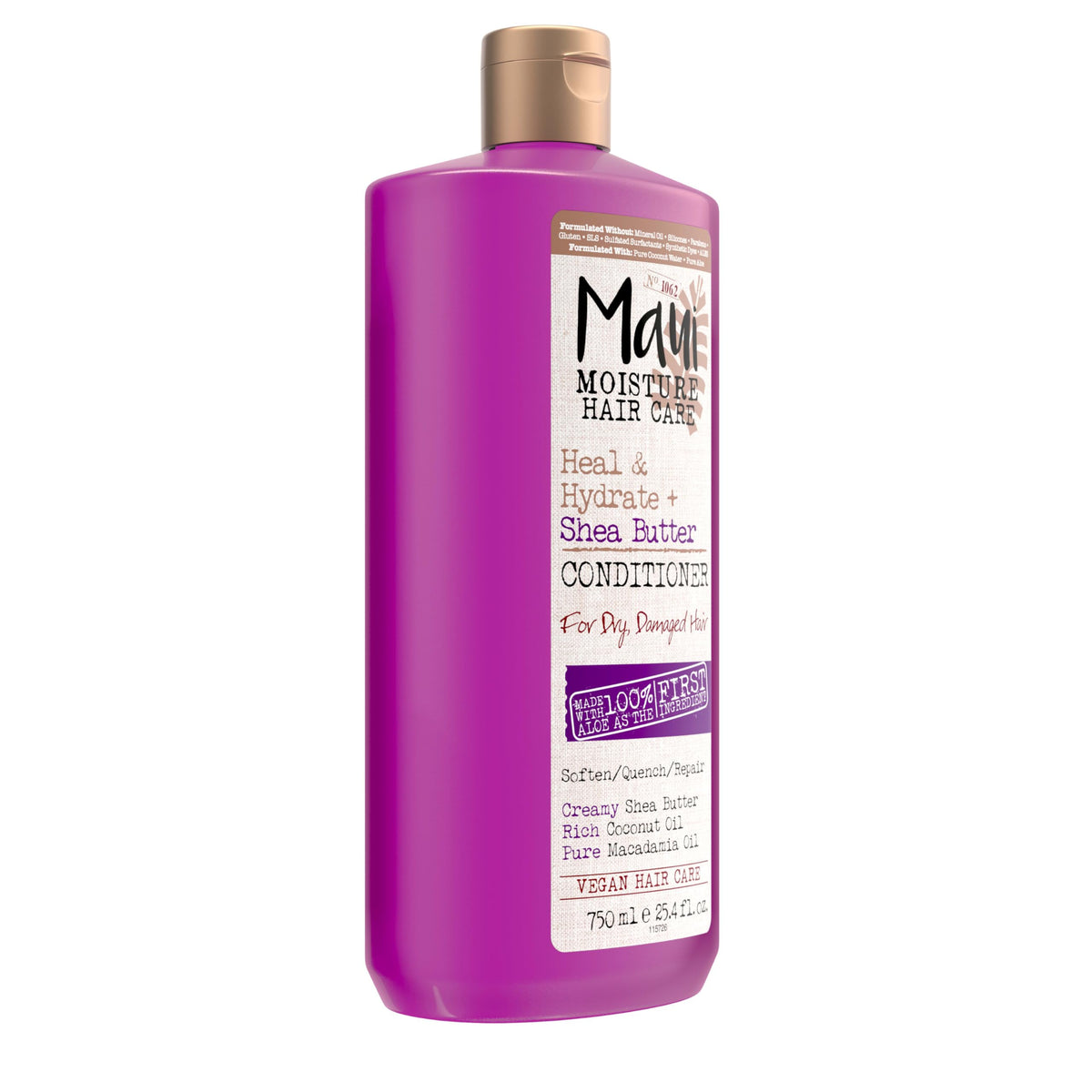 Maui Moisture Acondicionador Heal & Hydrate con Manteca de Karité, para Cabello Seco y Dañado, Vegano, 750 ml