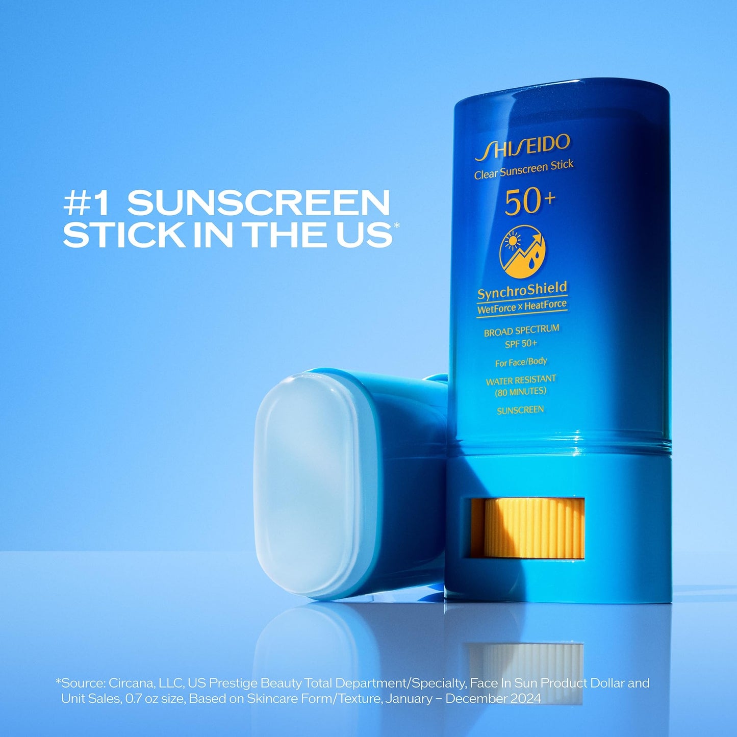 Clear Sunscreen Stick SPF 50 Plus by Shiseido for Unisex - 0.7 oz Sunscreen