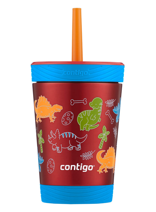 Vaso Contigo Azul a Prueba de Derrames y Fugas con Popote y Tapa para Niños