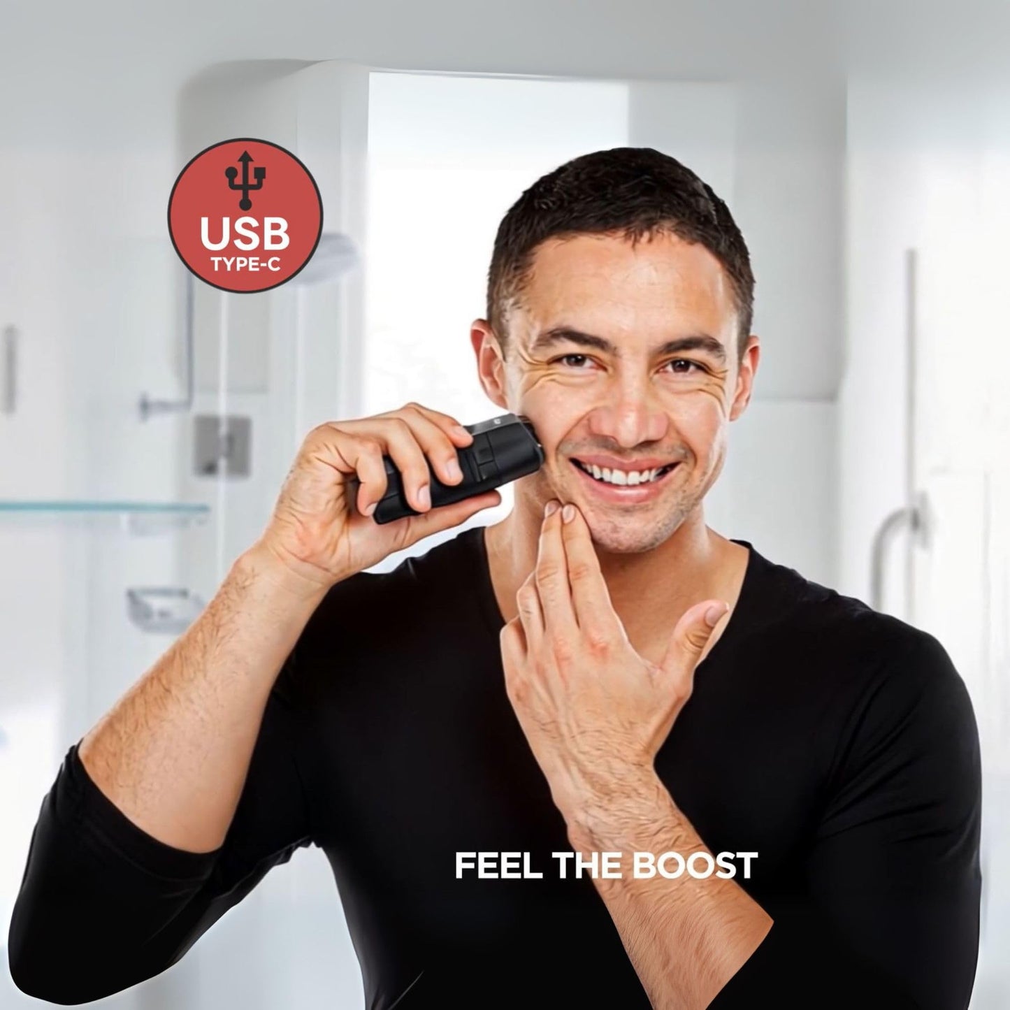 GAMMA+ - Afeitadora inalámbrica de doble lámina, recargable USB-C con micro recortadora integrada (afeitadora de lámina)