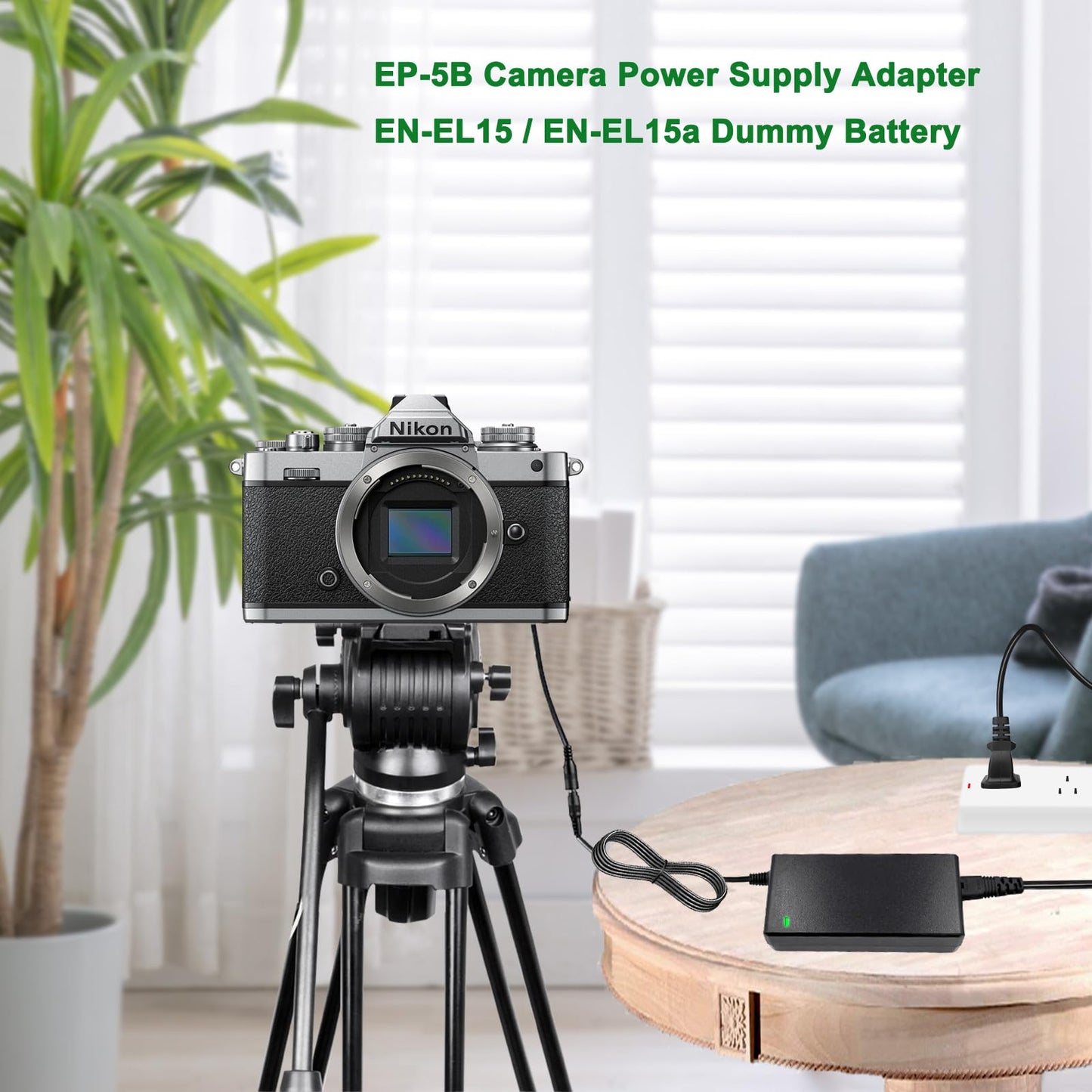 Gonine EH-5 adaptador más EP-5B kit - repuesto para NIKON P520, P530, D600, D610, D750 D7000, D7100, D800, D800E, D810, D800A, 1V1 cámaras digitales (NIKON EN-EL15 batería kit de reemplazo)
