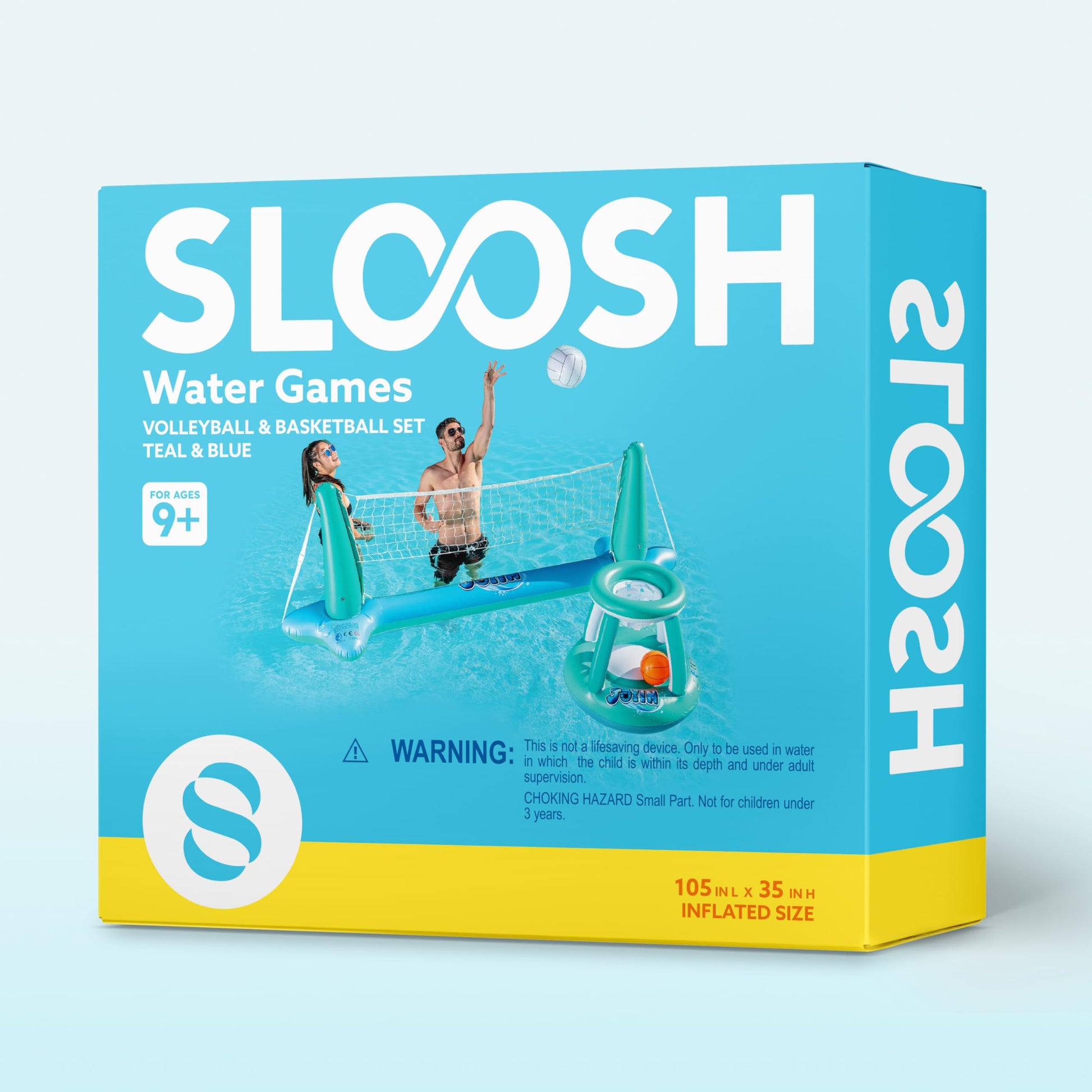 Juegos de Piscina inflables Red de Voleibol y básquetbol, Juguetes de natación Flotante para niños y Adultos, carrozas de Verano, canchas de Voleibol y Baloncesto