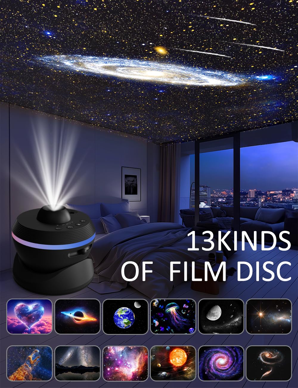 Proyector de Galaxia Planetario Actualizado 5/6ª Generación con Meteoros Dinámicos y Nebulosa de Rotación 360°
