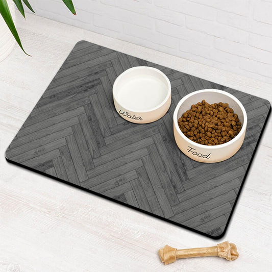 Alfombrillas para Comida de Mascotas Bohemias Absorbentes y Secado Rápido