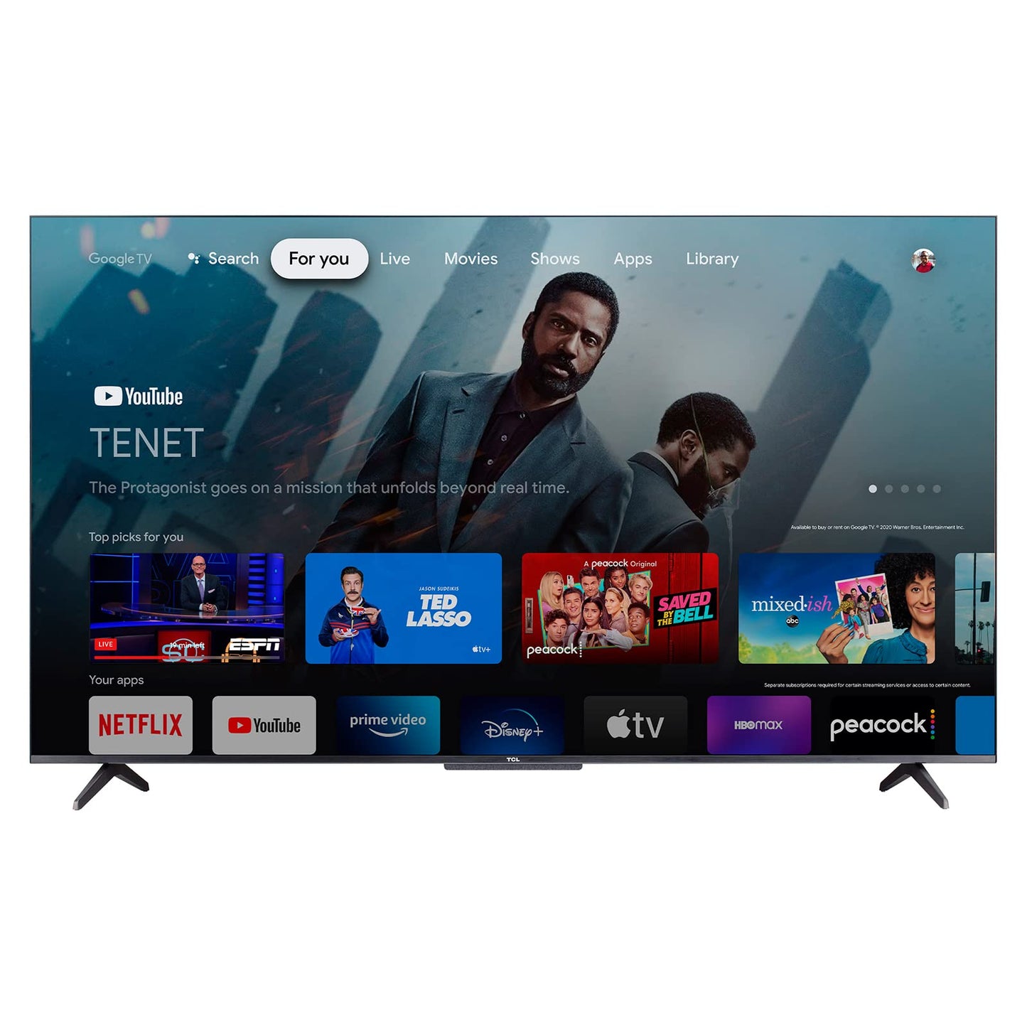 Televisor QLED TCL 50X546 UHD 4K Google TV 50 Pulgadas