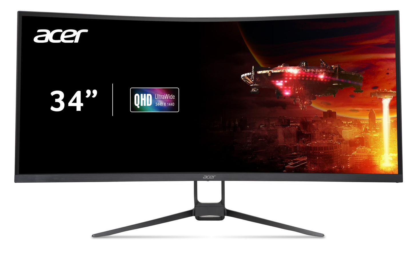 Acer Monitor Gaming Nitro de 34" Curvo UWQHD | Panel VA |Ultra-rápido | 180Hz | 0.5 ms (GTG min) | AMD FreeSync Premium | HDR10
