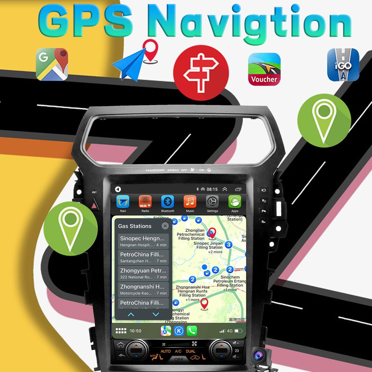 Radio Estéreo de Coche Android 14 Ford Explorer 2011 12.1 Pulgadas