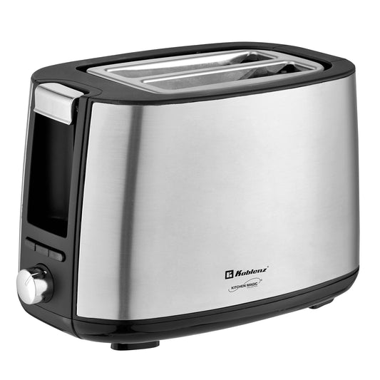 Tostador de Pan de 2 Rebanadas Koblenz, 7 Niveles de Tostado, Función de Descongelado y Recalentado, 800 W, Acero Inoxidable modelo TKM-800 IN