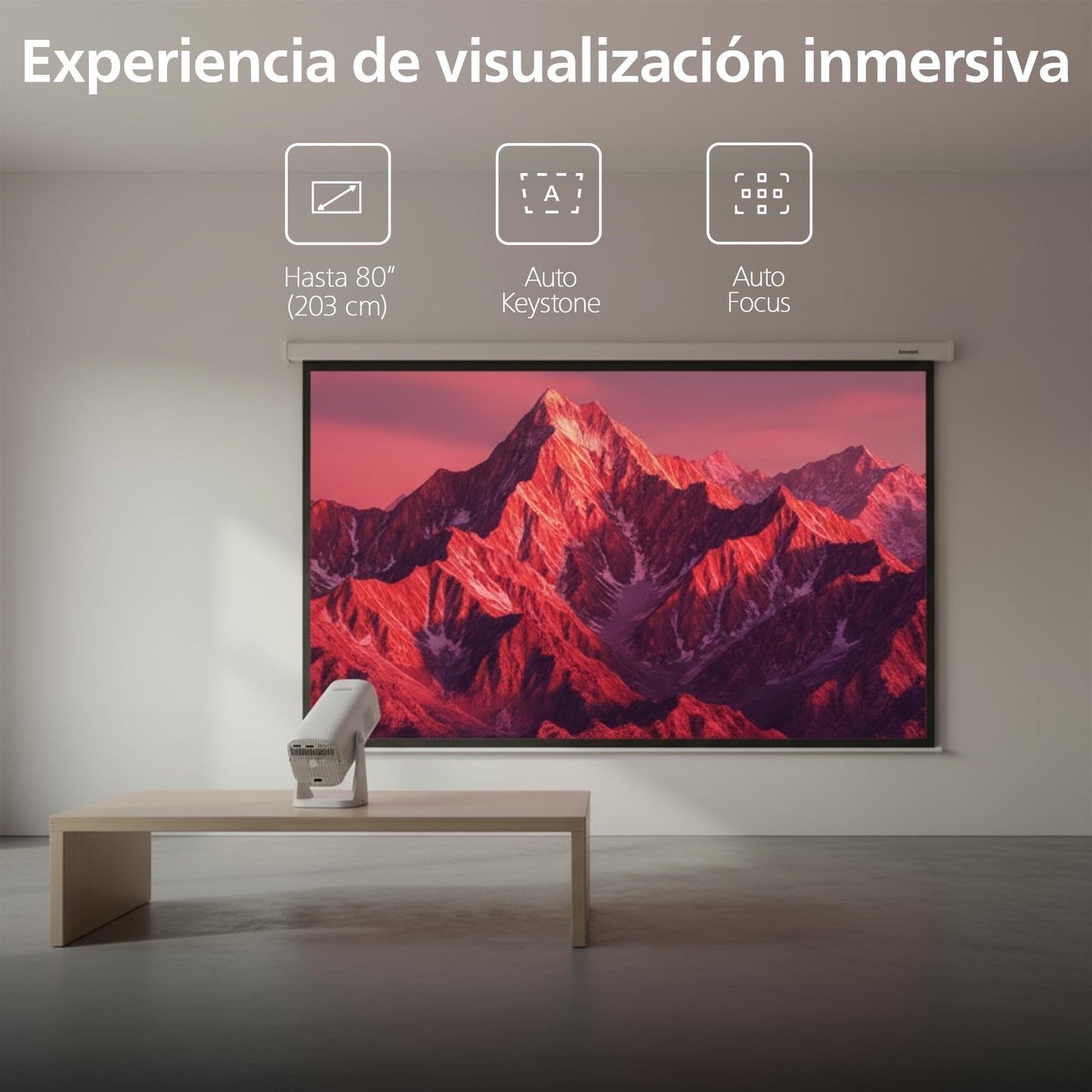 Philips, Neopix 244 - Proyector de cine en casa, Full HD 1920 x 1080p, 250 lúmenes, fuente de luz LED, sonido estéreo 2 x 3 W, color gris