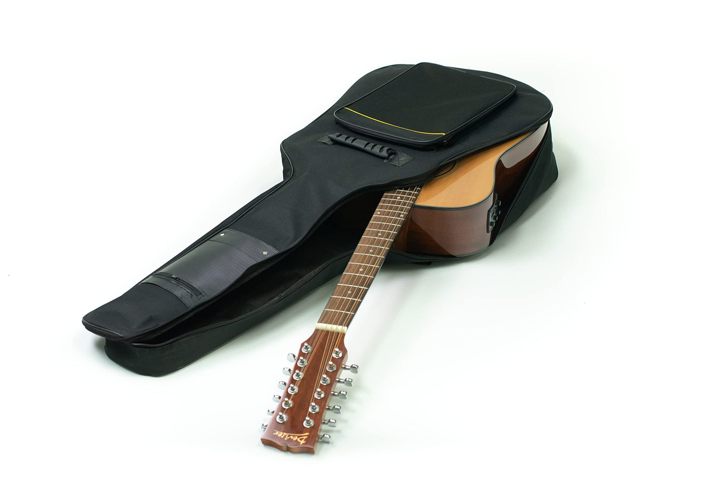 Deviser - Guitarra Electroacústica L-12x Natural 12 Cuerdas de metal, calidad de sonido, incluye funda