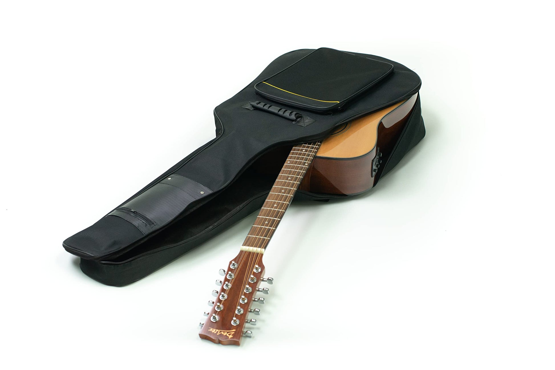 Deviser - Guitarra Electroacústica L-12x Natural 12 Cuerdas de metal, calidad de sonido, incluye funda