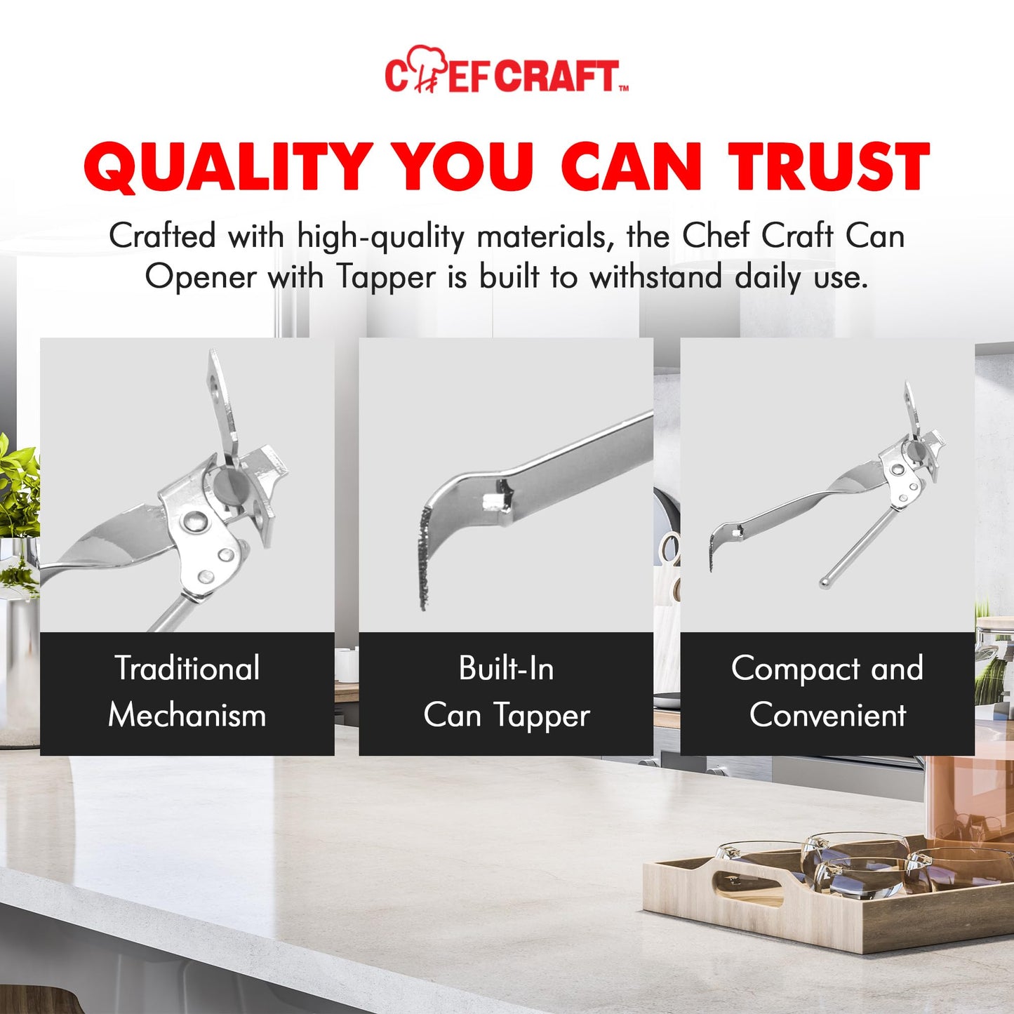 Chef Craft Can Opener with Tapper