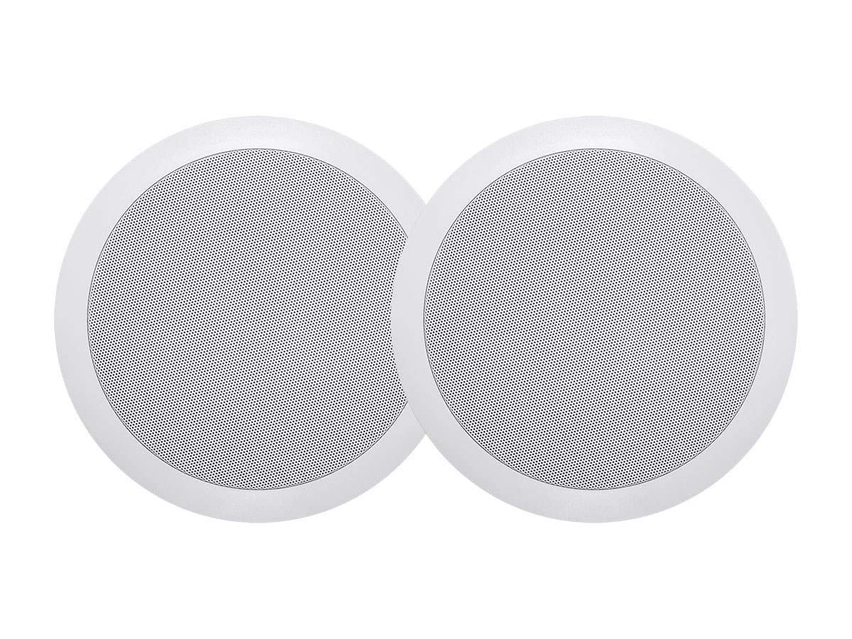 Mono Aria 2-Way Polypropylene Ceiling Speakers - 6.5 Inch (Pair) with Paintable Grille