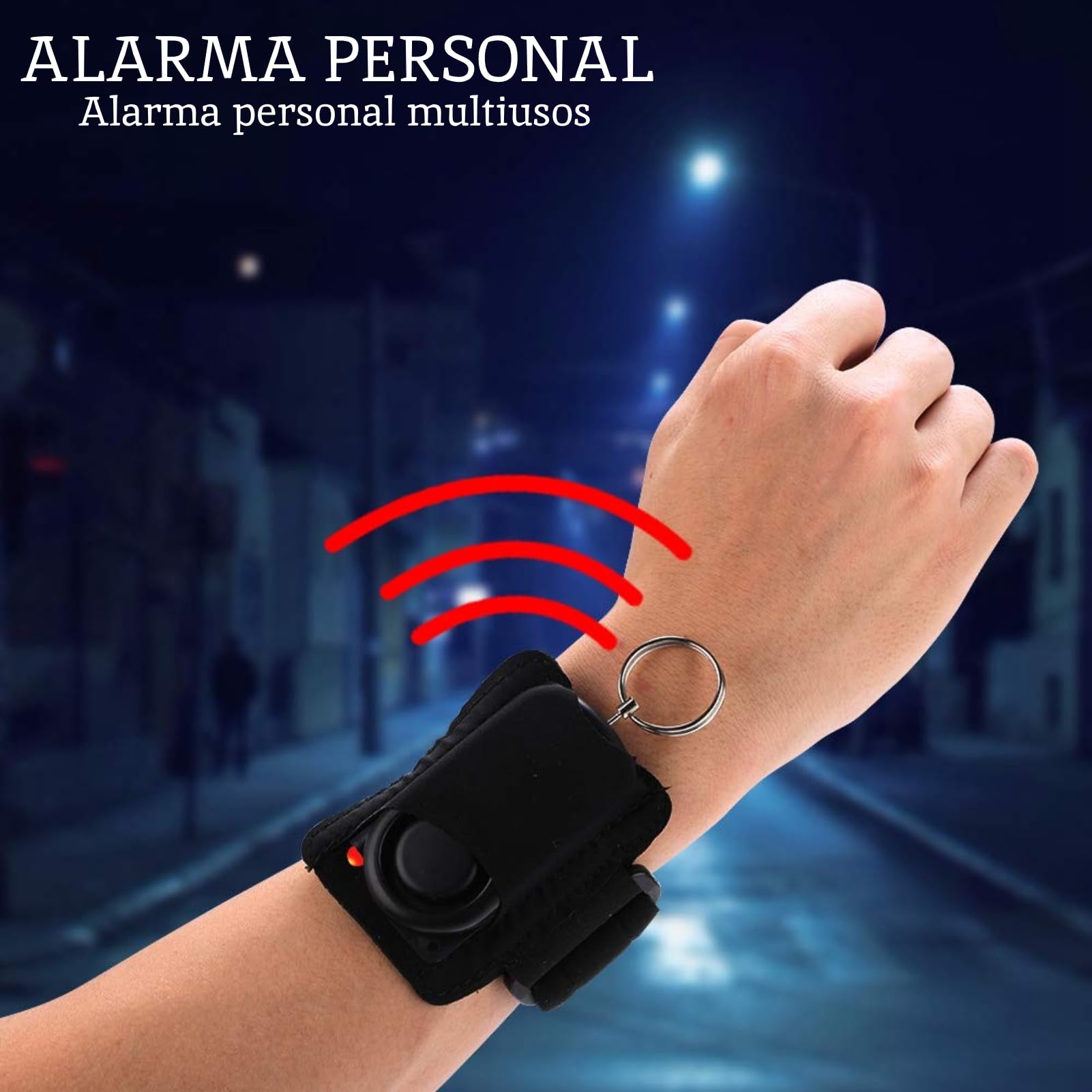 Alarma de Seguridad Personal Portátil Con Led 120dB para Mujeres y Niños
