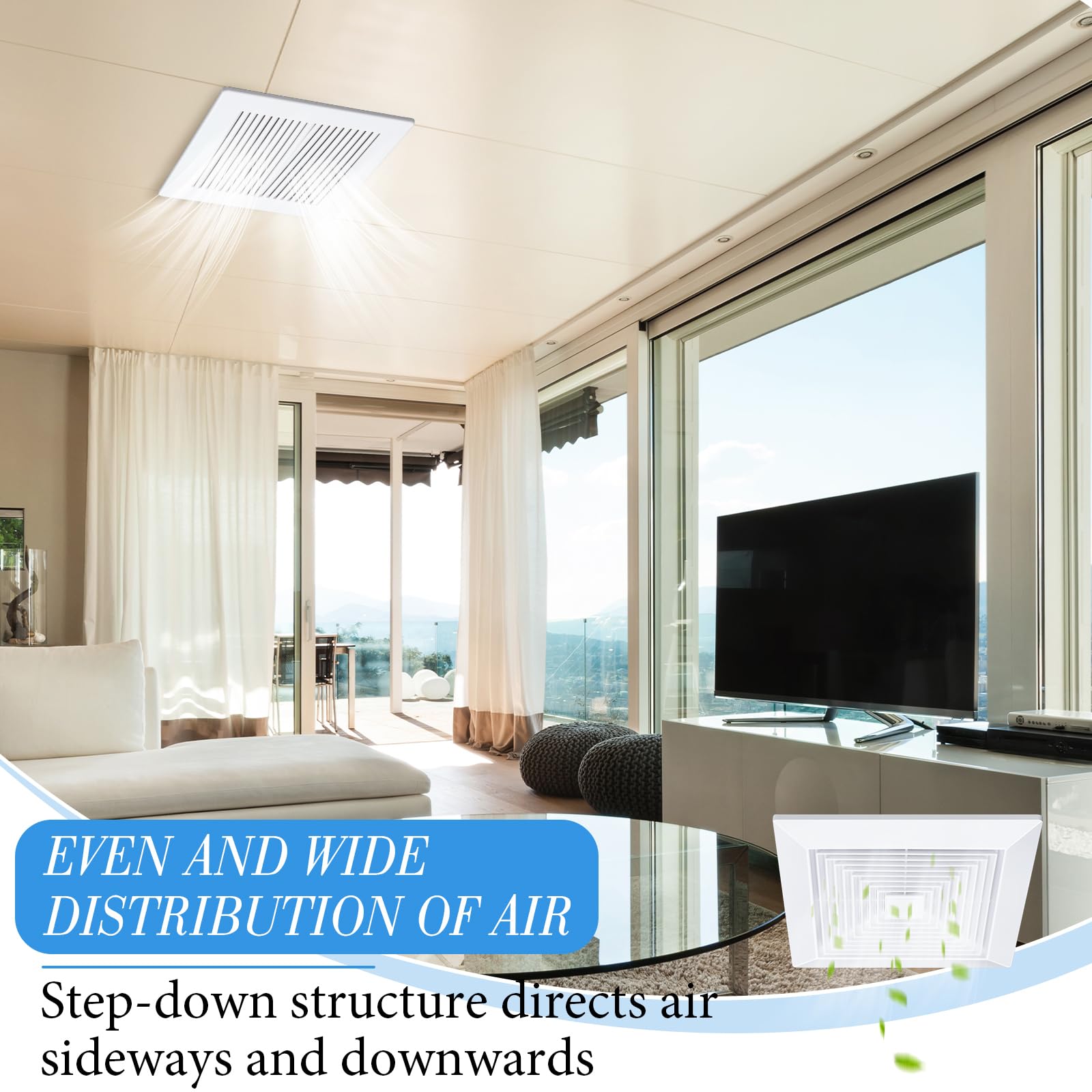 Baquler - Cubierta para ventilador de baño compatible con NuTone 85315000 763RLN 769RLN - Cubierta para ventilador de baño de ventilación para ventilador de techo de baño (2)