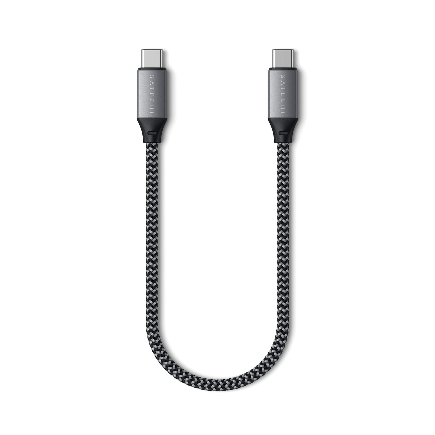 Cable de Carga USB-C Satechi Plata de 25 cm para MacBook Pro/Air M2 M1 iPad Pro/Air M2 Mac Mini iMac M1