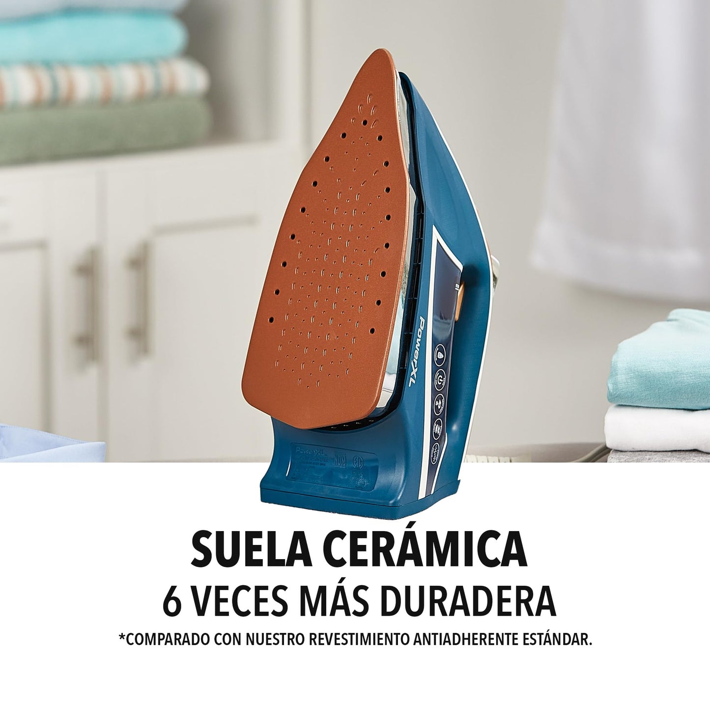 Plancha de Vapor PowerXL Azul Profesional con 6 Ajustes de Temperatura
